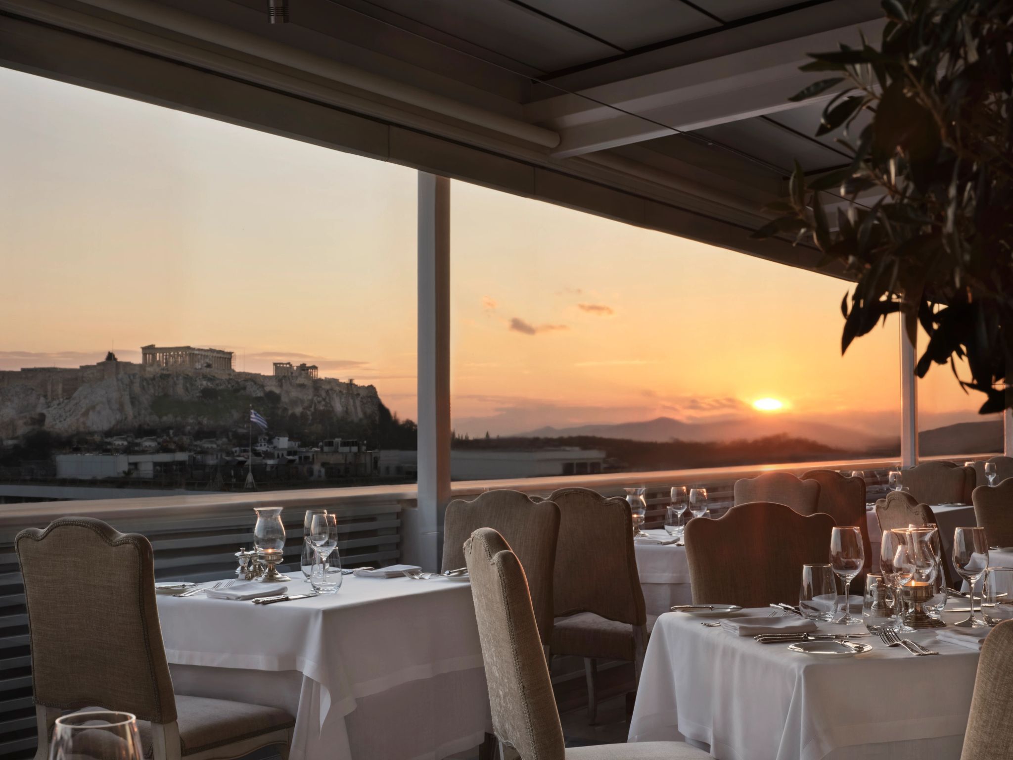 restaurante com terraço - terraço gourmet - vista por do sol