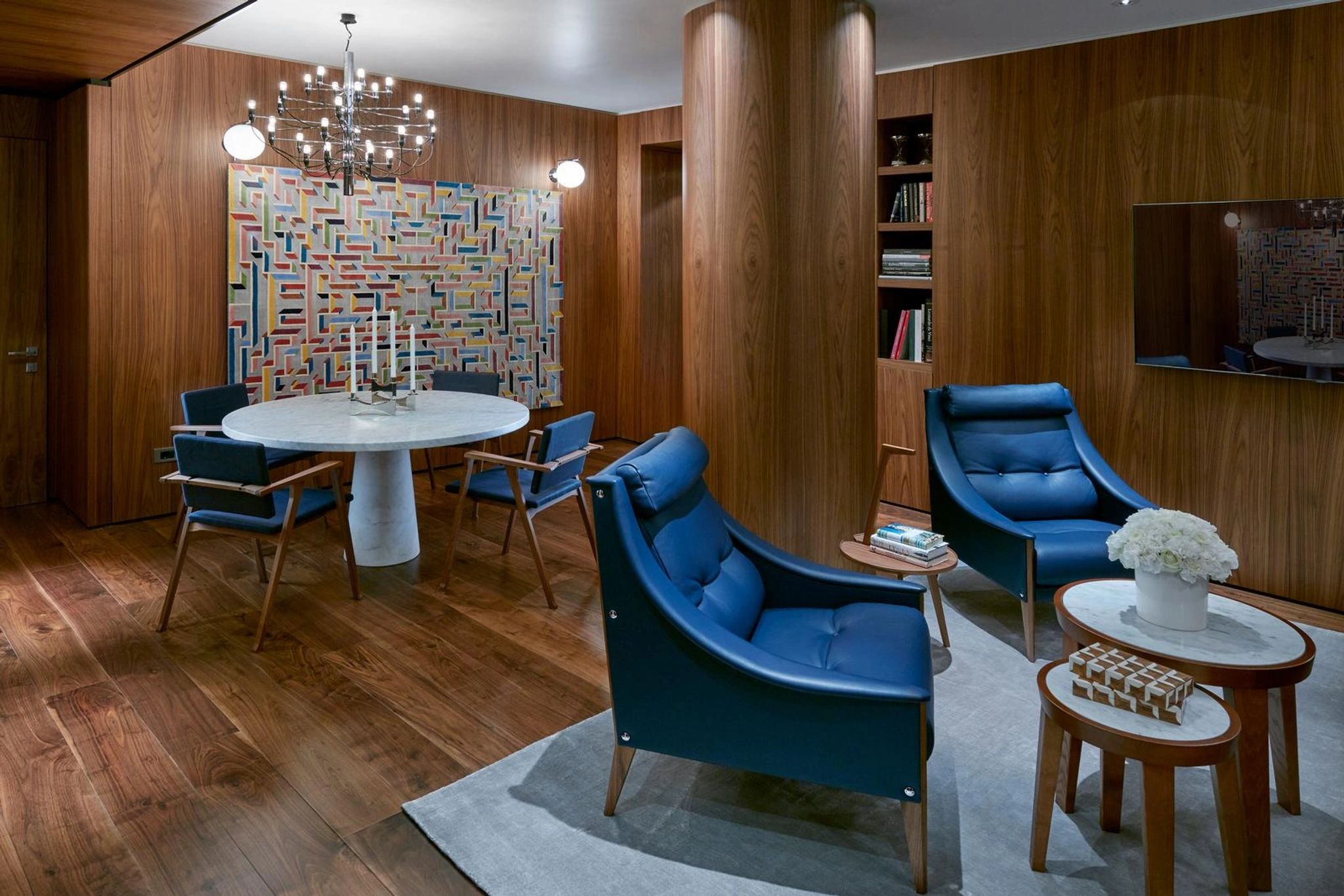 Designer Suite sala de estar - sofa e poltrona - design moderno italiano