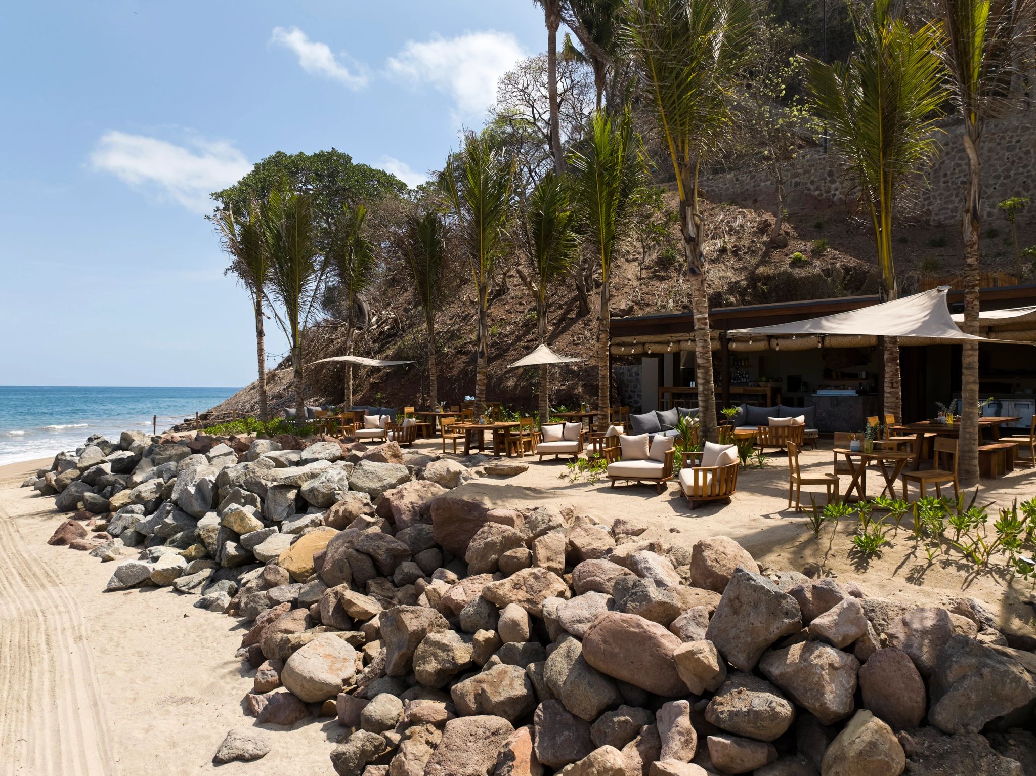 vista para o mar restaurante buena onda-area rochosa-litoral pacifico