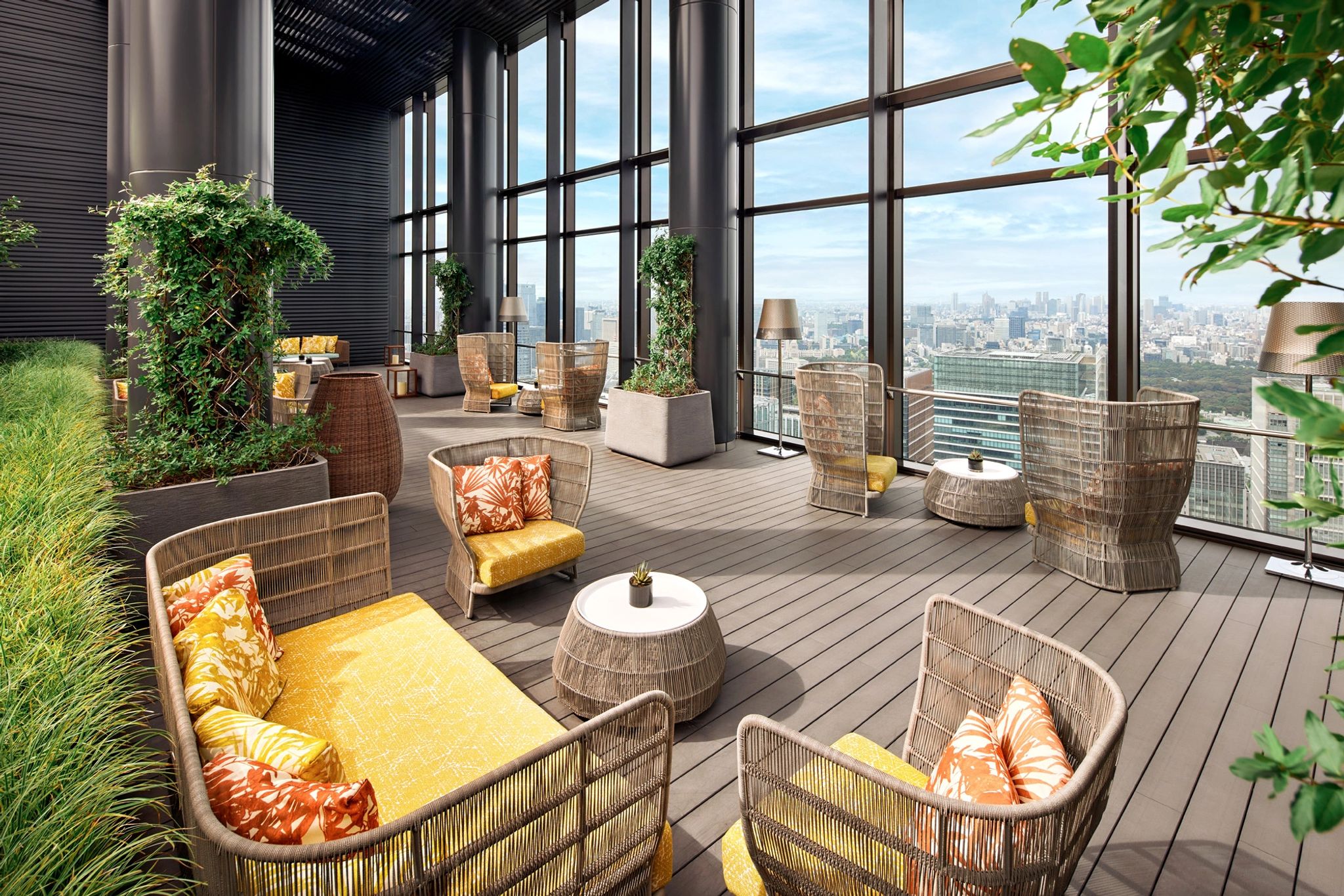 Bulgari Bar area externa bar luxo - vista panoramica tokyo - lazer exclusivo