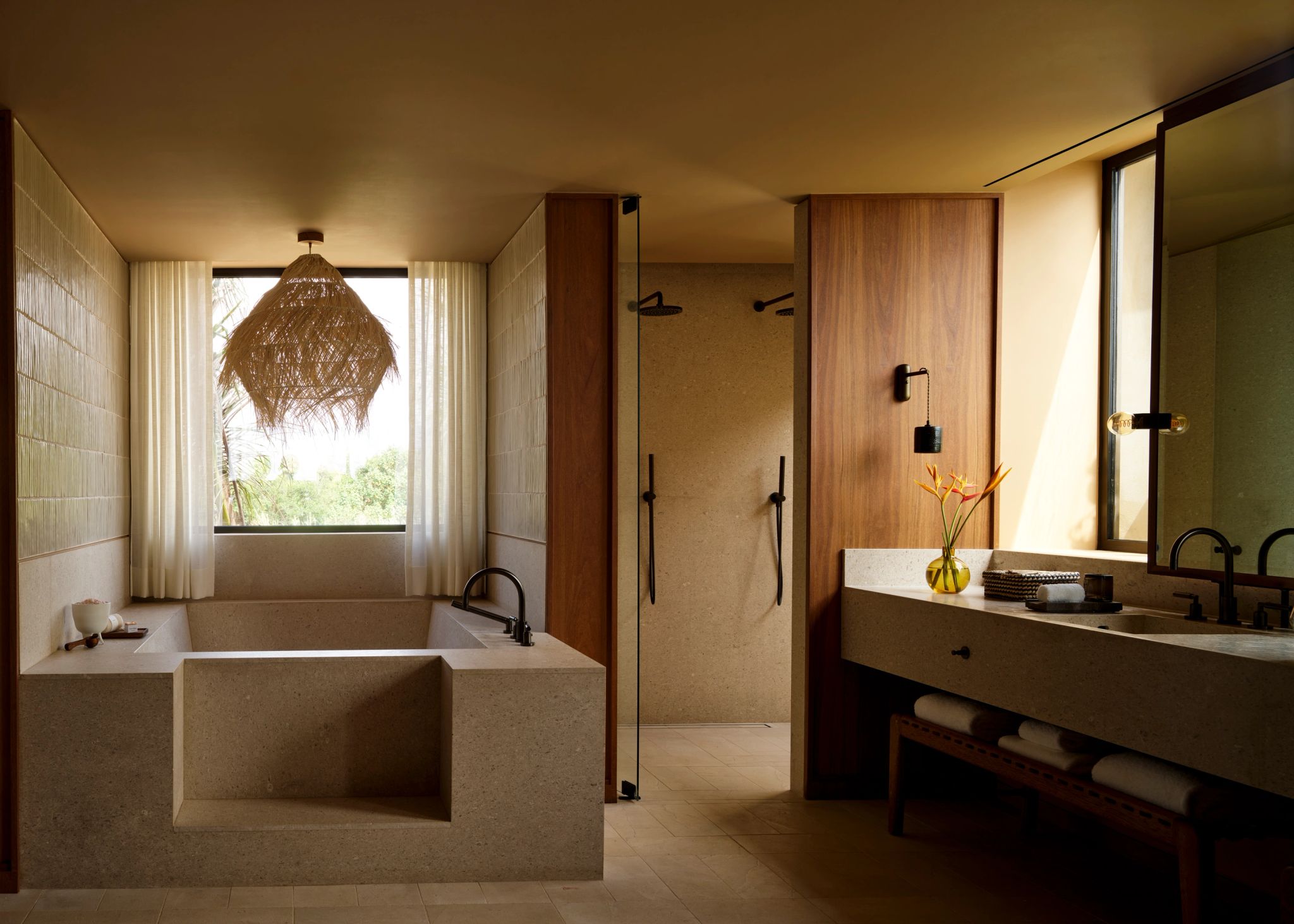 Canalan Beachfront Two Bedroom Villa banheiro de luxo - banheira - banho premium