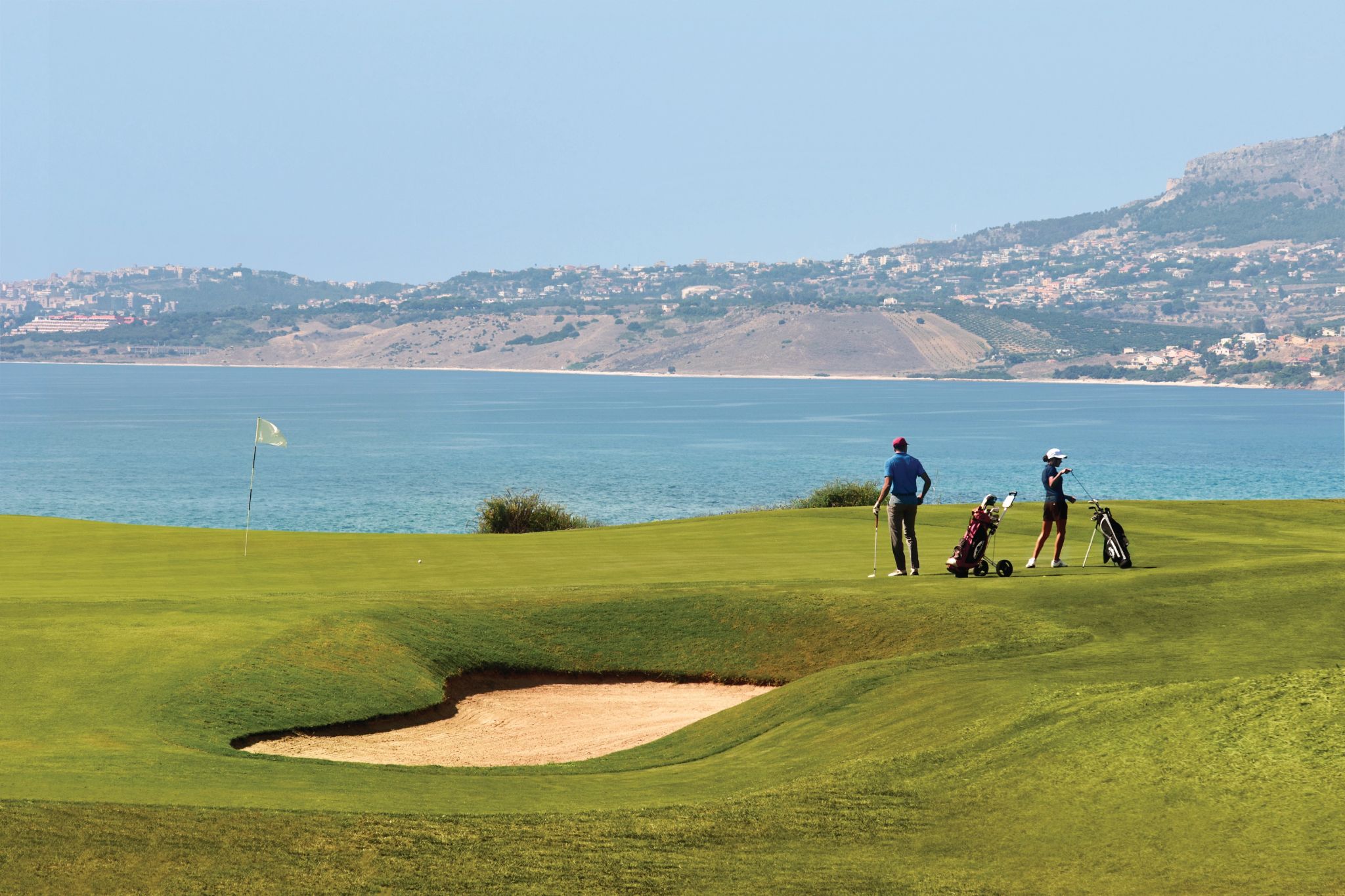 campo de golfe – esporte ao ar livre – golfe na sicilia - golfe beira mar - golfe