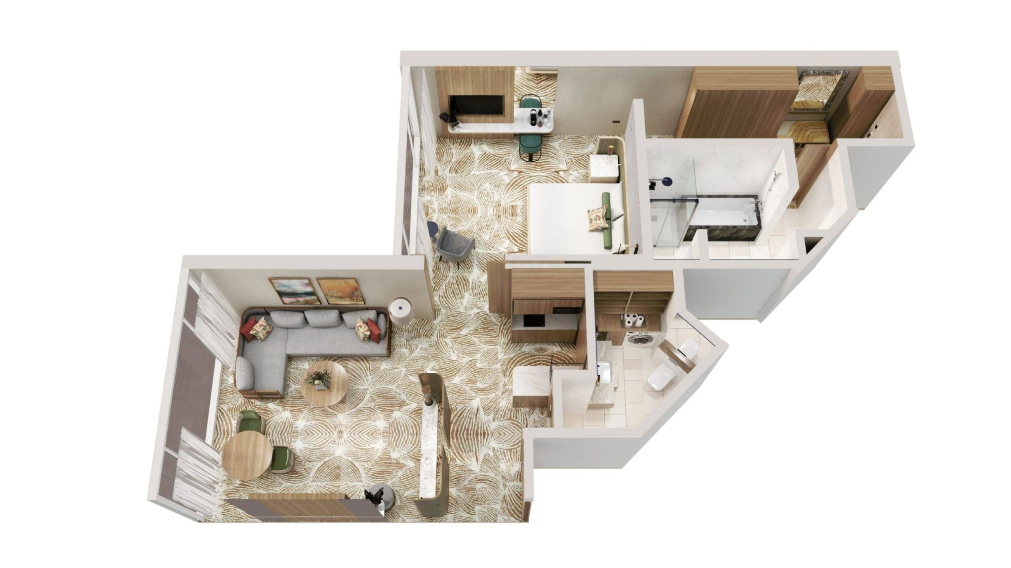 planta da suite - arquitetura - floorplan - suite familia - suite ampla