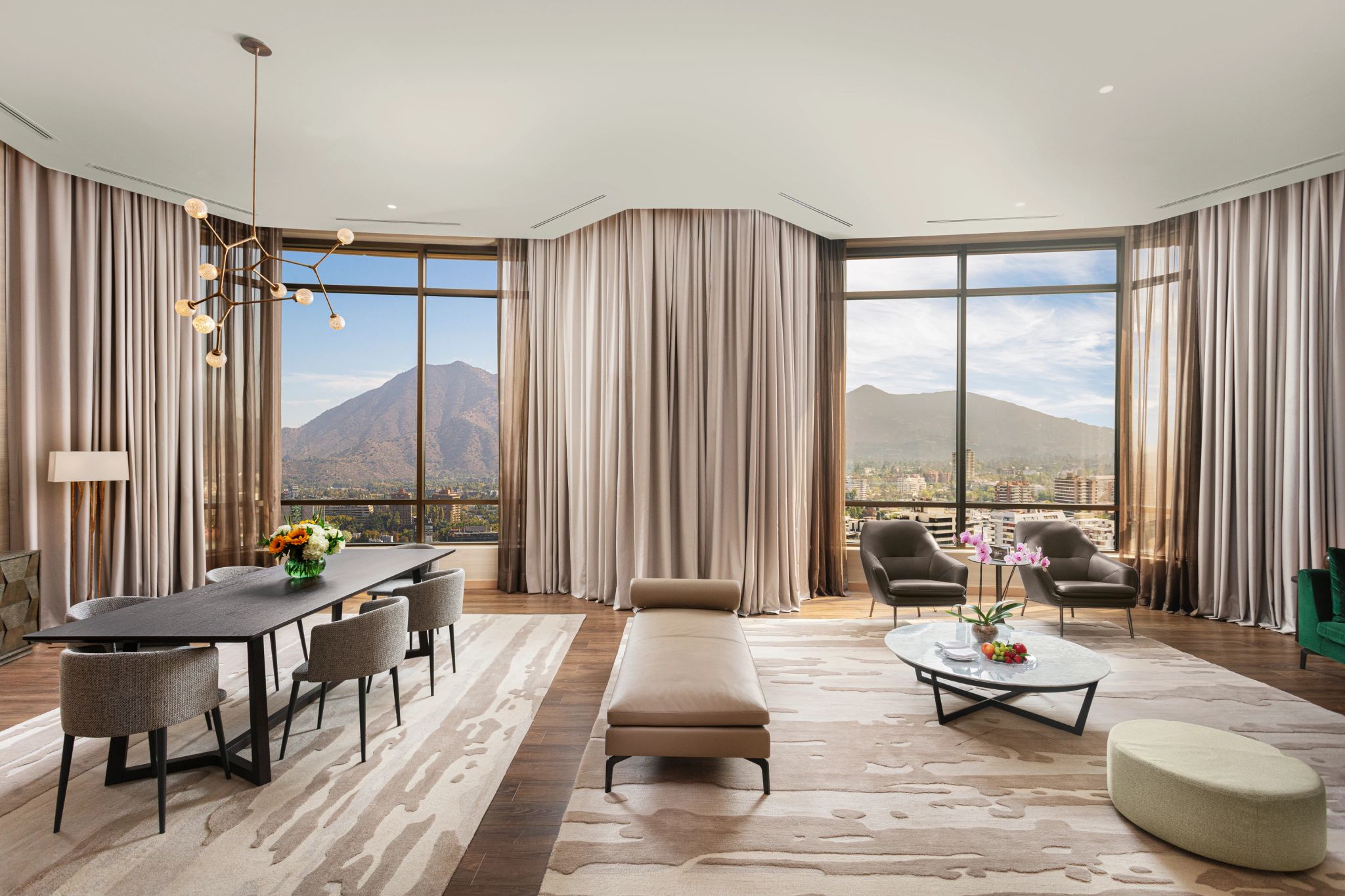 Panoramic Suite sala de estar - sala de jantar - vista panoramica santiago