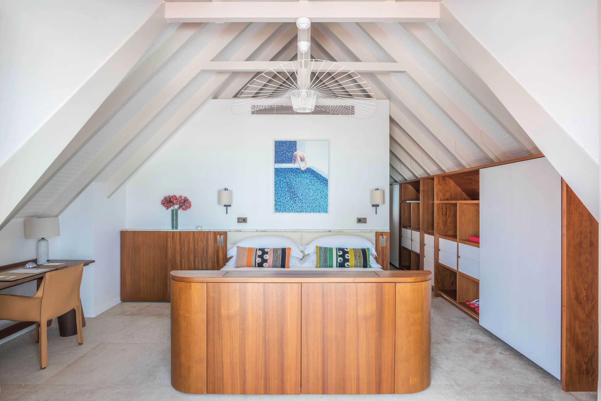 Heavenly Beach House - Jeanne Le Menn cama de casal - mesa de trabalho - suite exclusiva