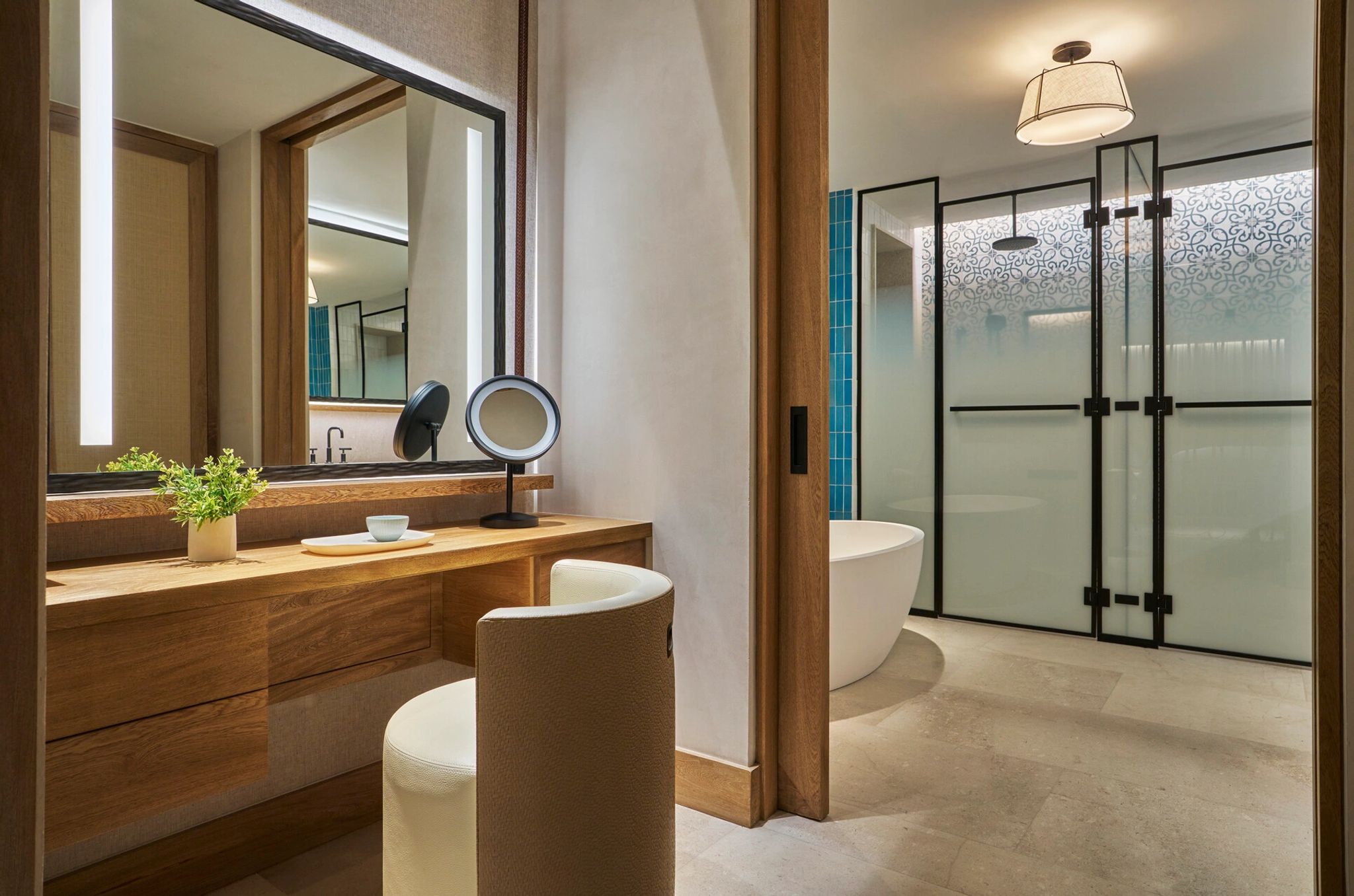 Ocean View La Casona King penteadeira moderna - banheira de imersao - quarto com banheira