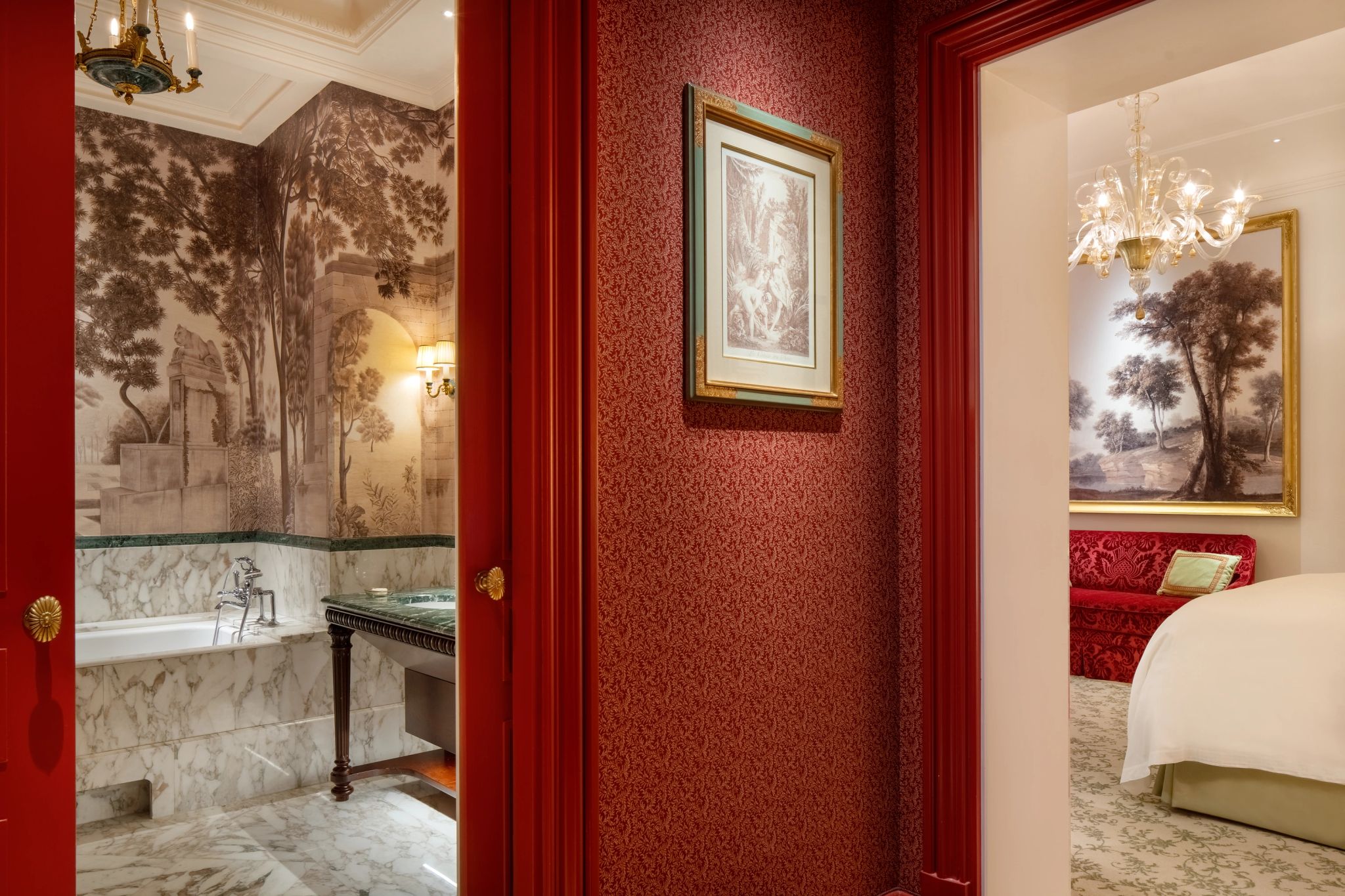 decoraçao vintage – banheiro em marmore – suite de luxo