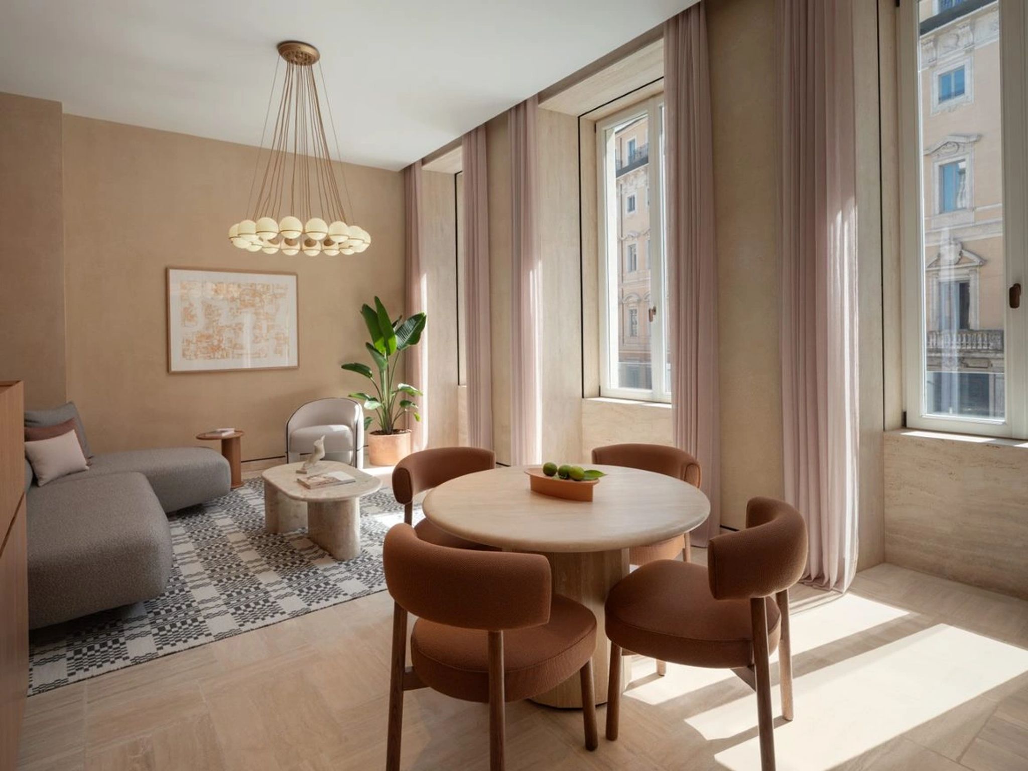 suite de luxo - sala de estar - vista panoramica