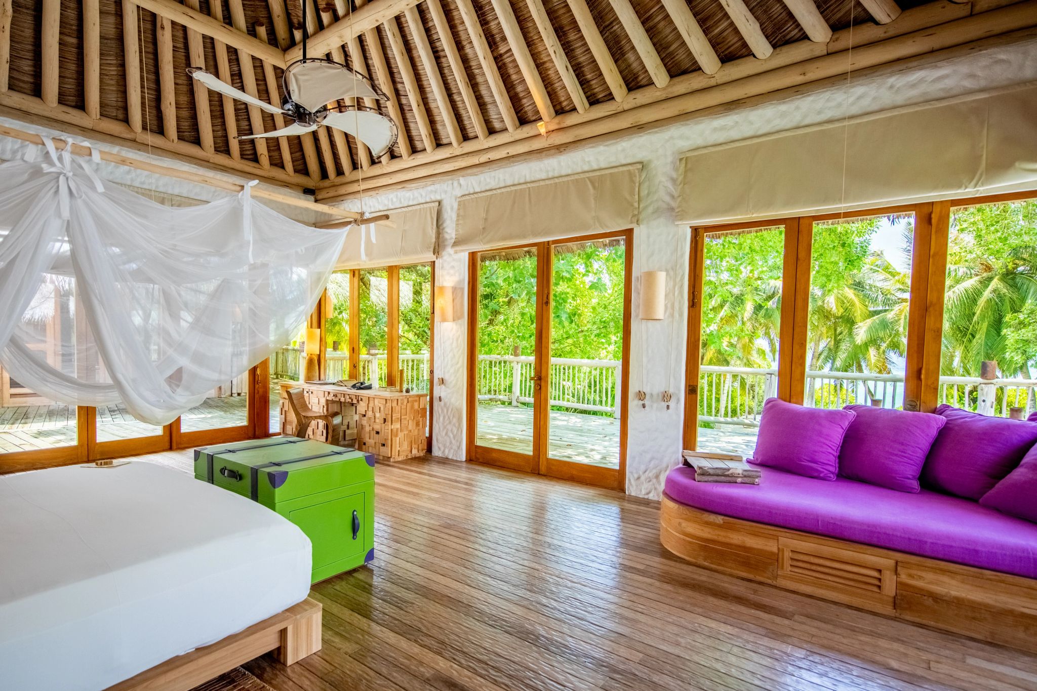 Villa 14 vila maldivas - cama de casal - vista panoramica