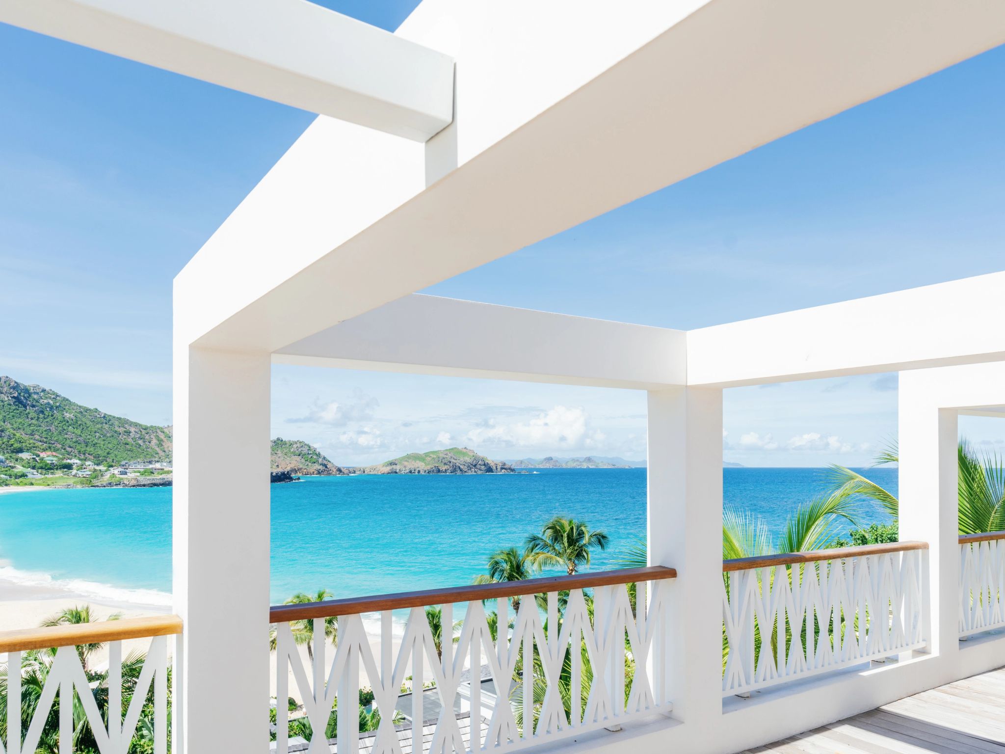 Praia do Cheval Blanc St Barth  cheval blanc st barth – arquitetura tropical - vista mar - hotel frente mar