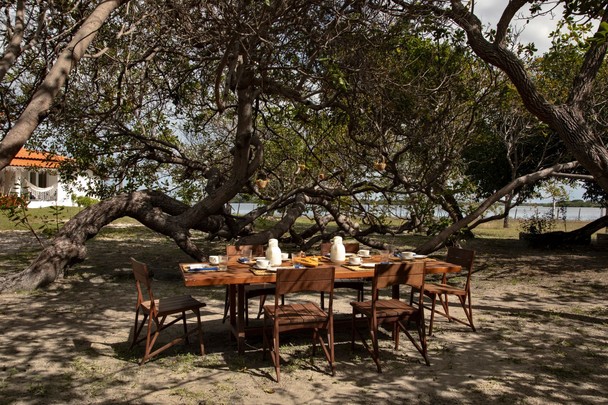 mesa de jantar - almoço ao ar livre  - gastronomia local - culinaria nordestina