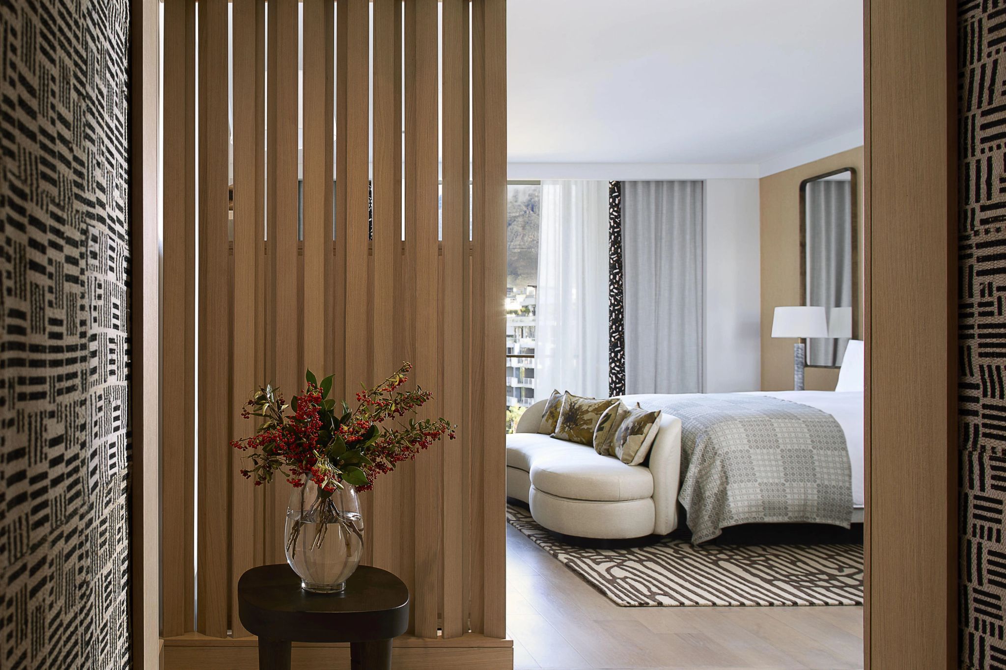 hall de entrada - decoraçao africana - quarto de luxo - quarto cama king