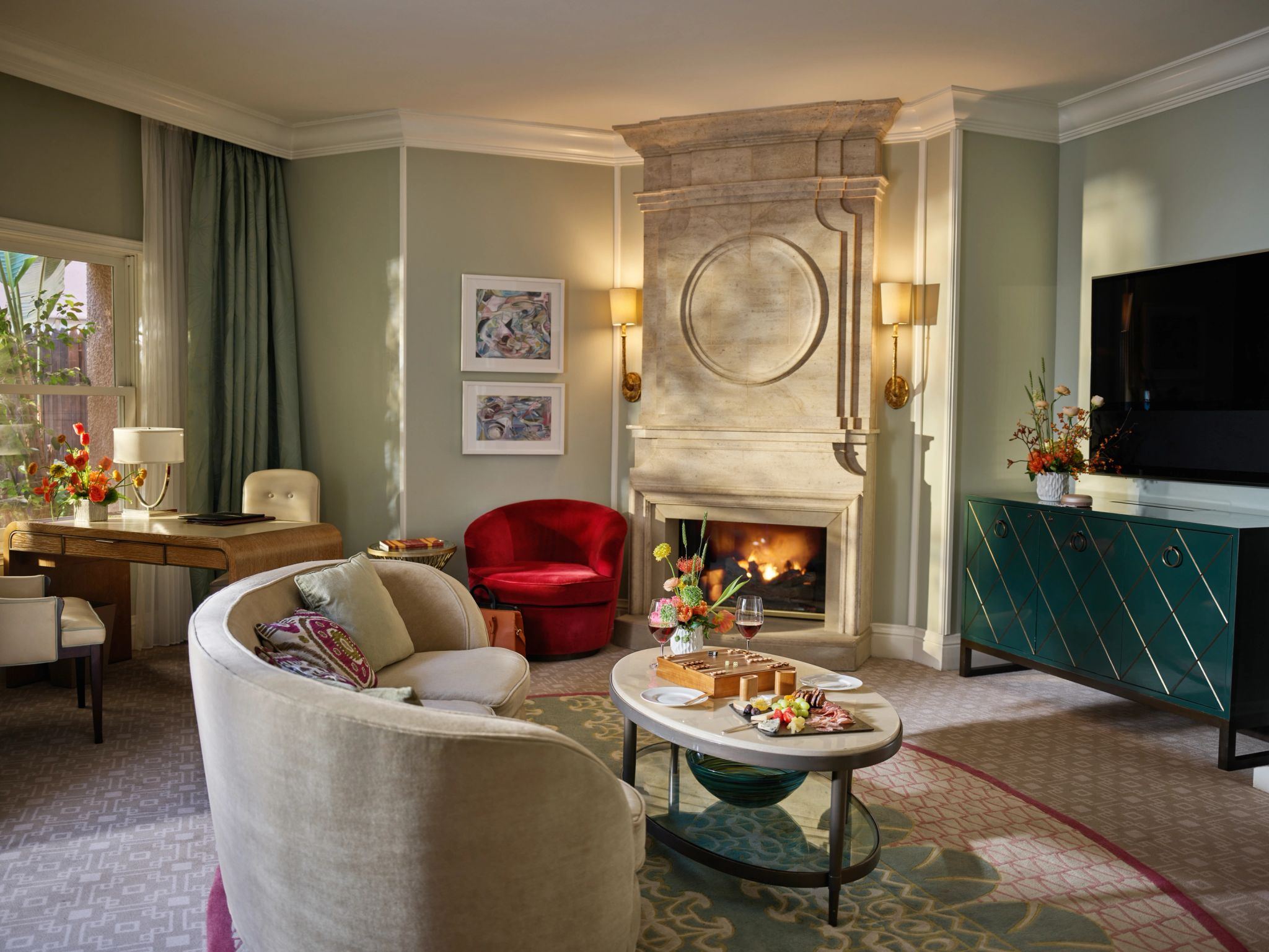 Beverly Hills Suite Patio sala de estar - sala de tv - suite com sala - suite ampla