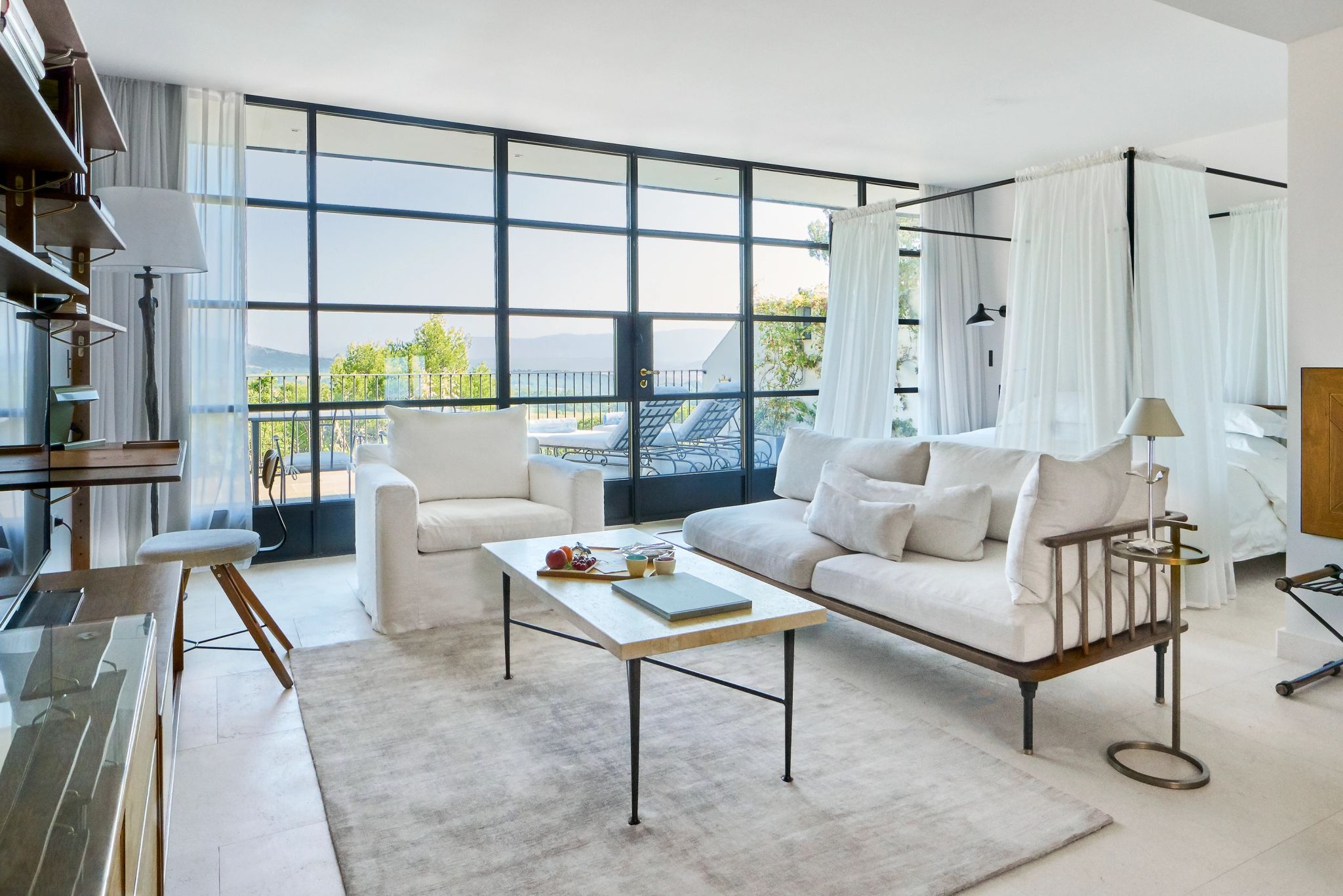 Villa Suite sala de estar – suite com sala – suite com varanda - cama de dossel