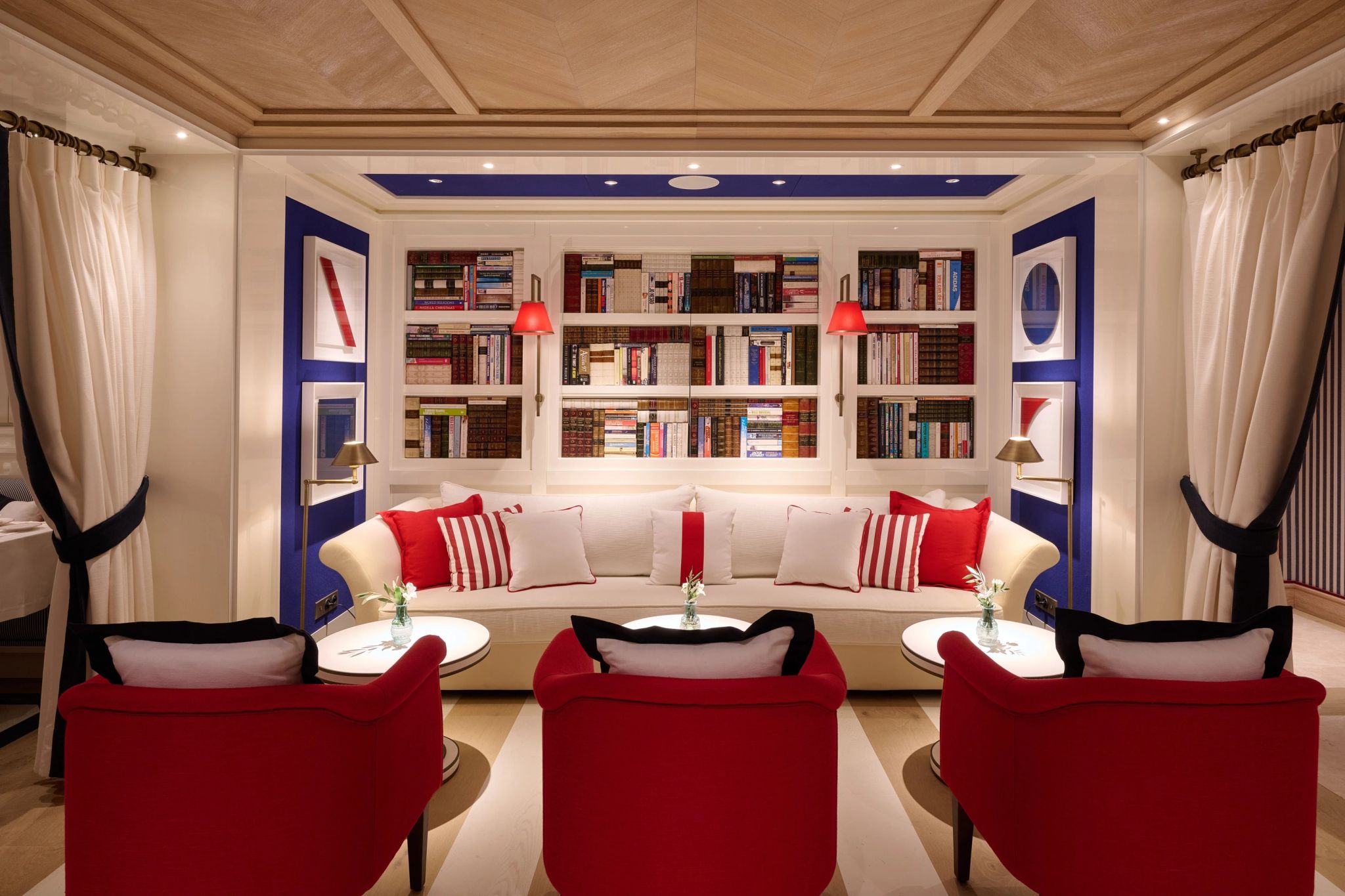 Biblioteca biblioteca lounge leitura - sala estar luxo - decoracao