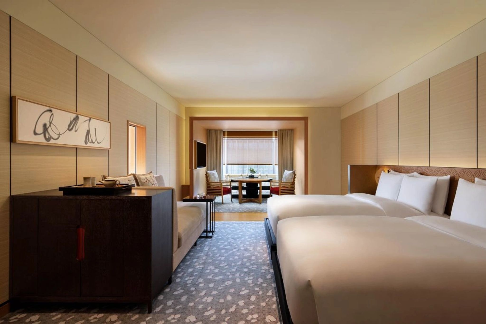 Deluxe Kyoto Double suite moderna - quarto premium - vista jardim japones