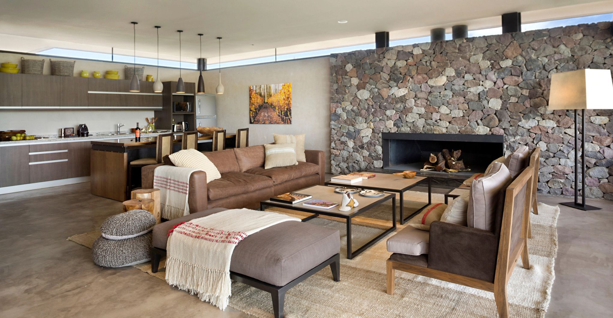 sala de estar - sofa de couro - decoracao rustica