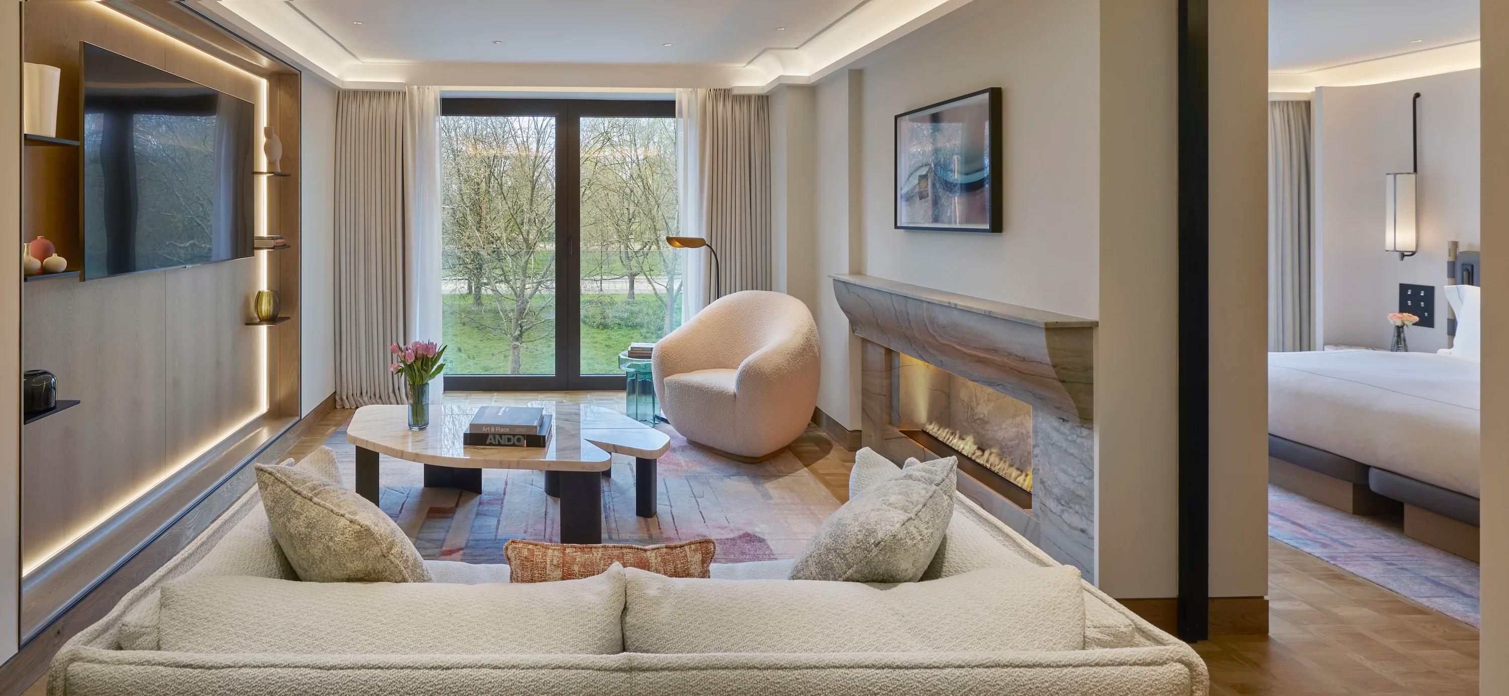 sala de estar de hotel - suite de luxo