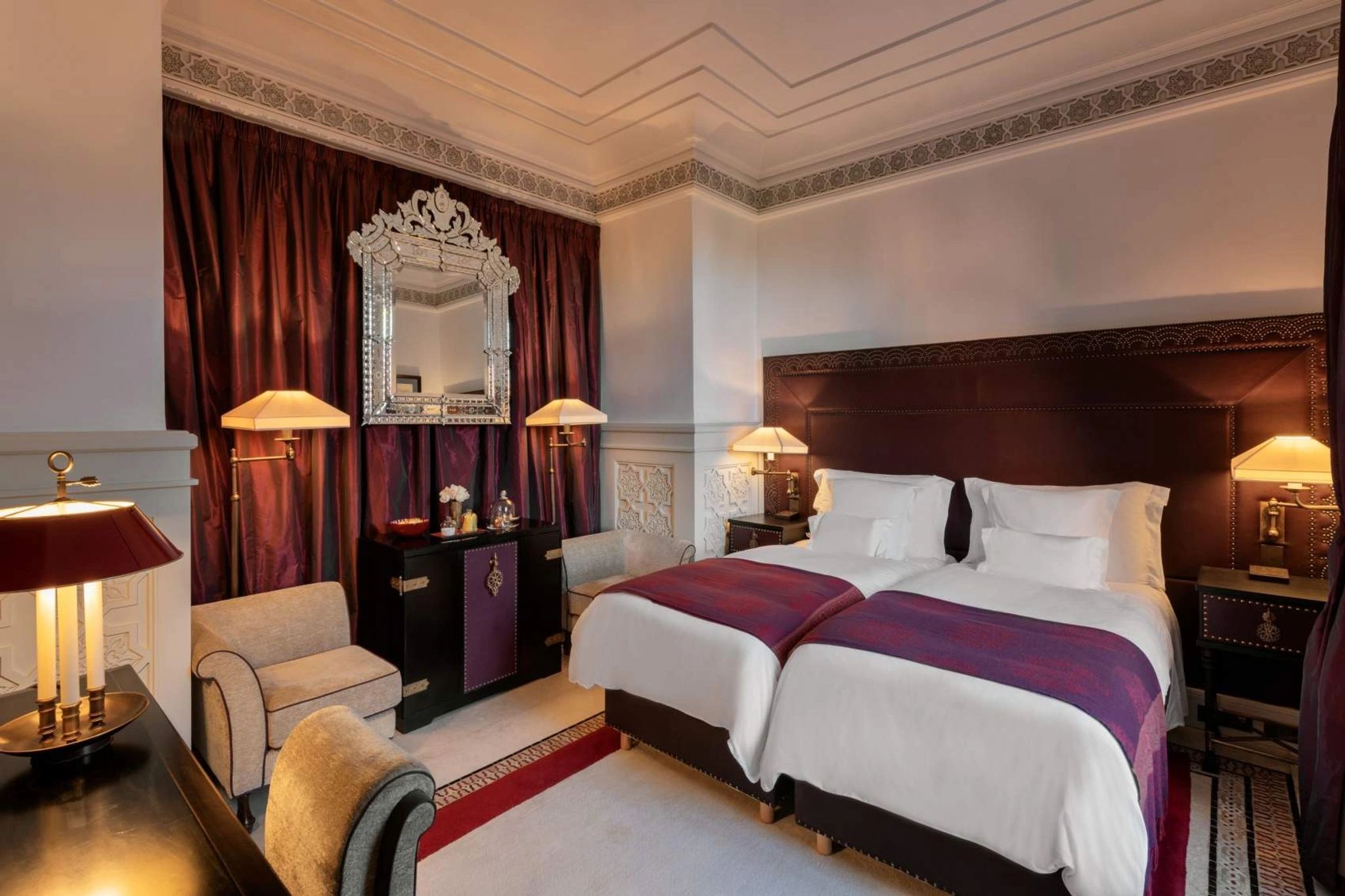 Classic chambre classique mamounia - cama twin marrakech - quarto marroquino palace
