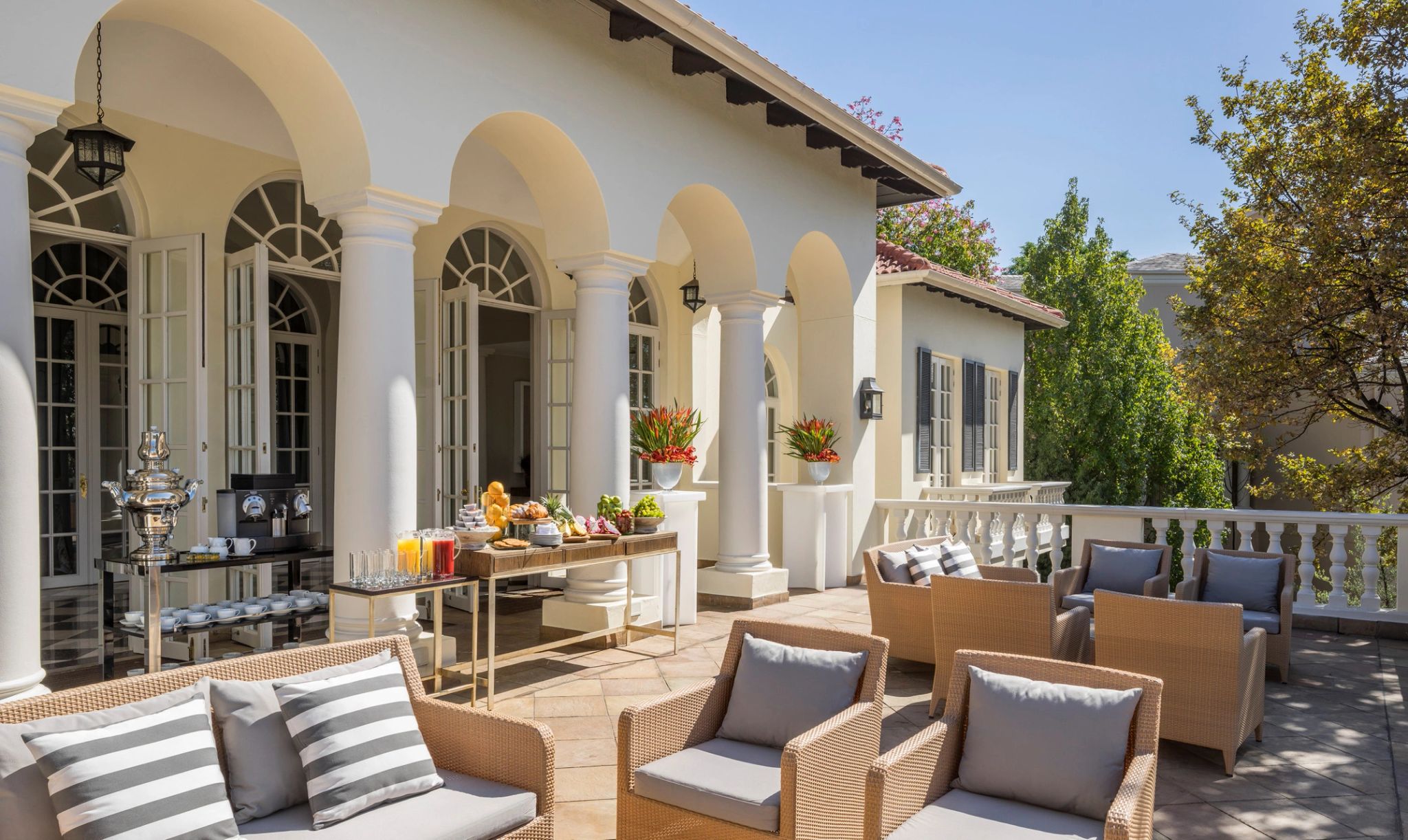 Four Seasons Hotel the Westcliff, Johannesburg cafe da manha no hotel – area externa