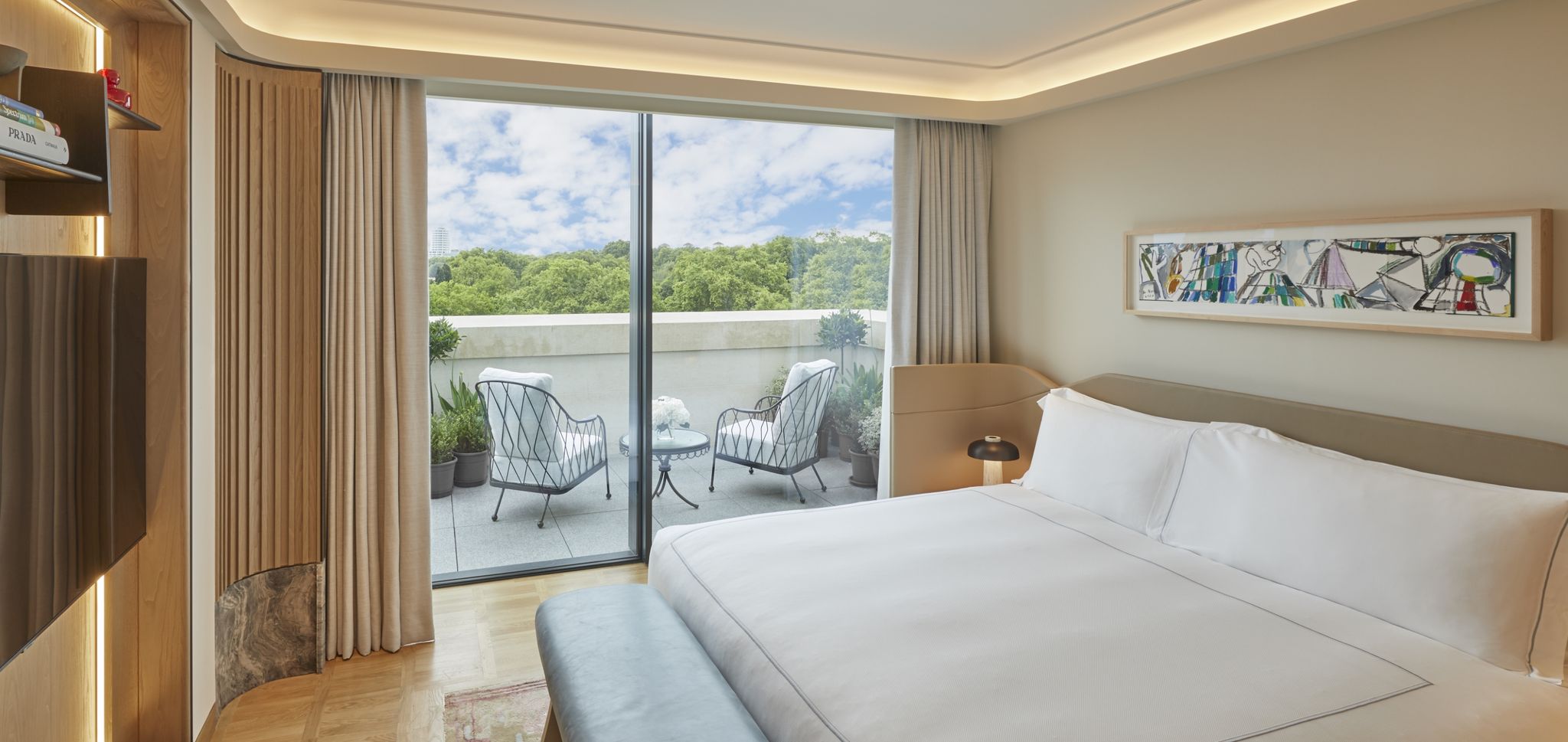 suite com terraço - suite moderna - decoração minimalista