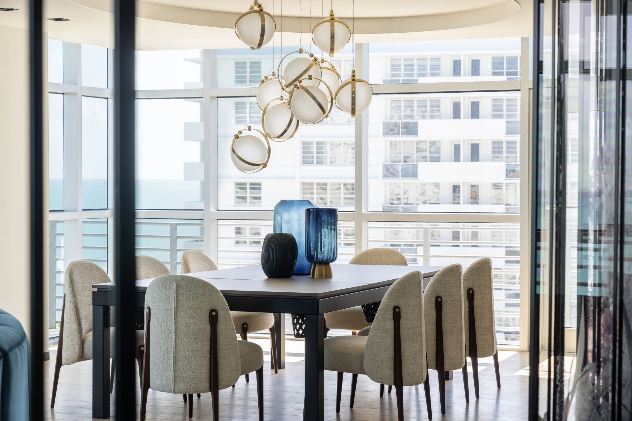 The Ritz-Carlton Suite sala de jantar - jantar privativo - jantar vista miami