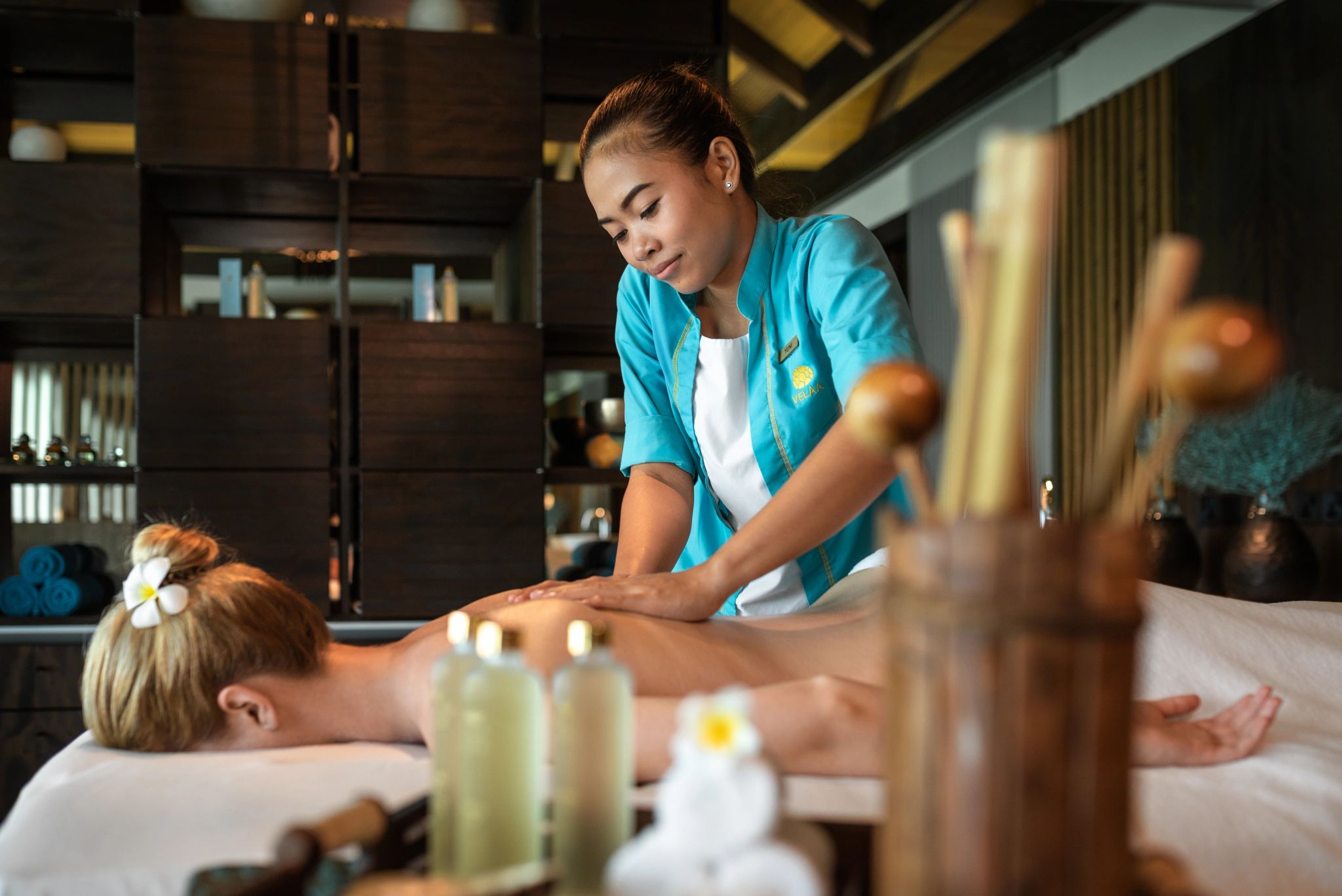 massagem relaxante – tratamentos de spa – massagem com vista