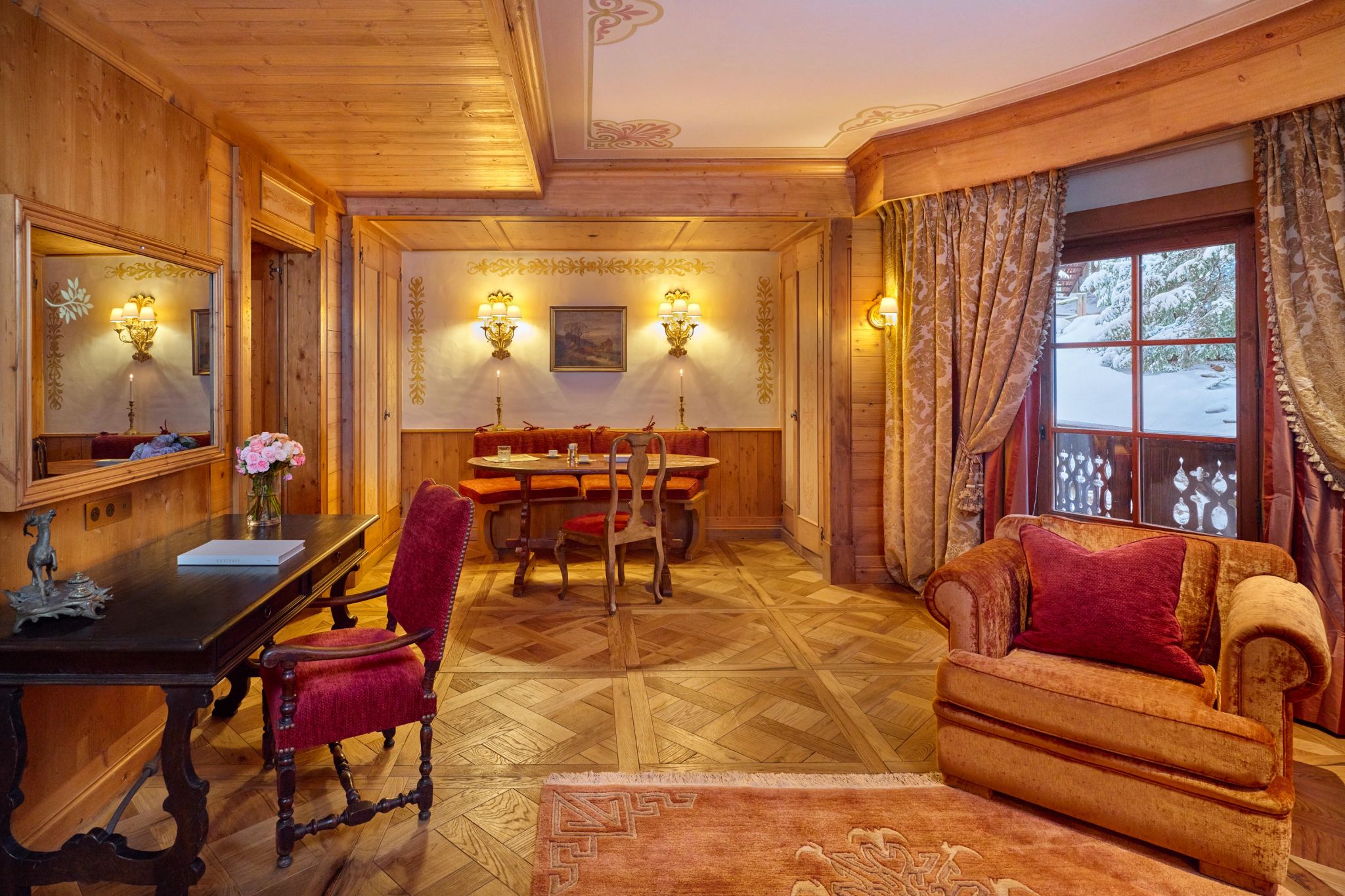 Jardin Alpin Suite sala de jantar - refeicao na suite - sala de estar