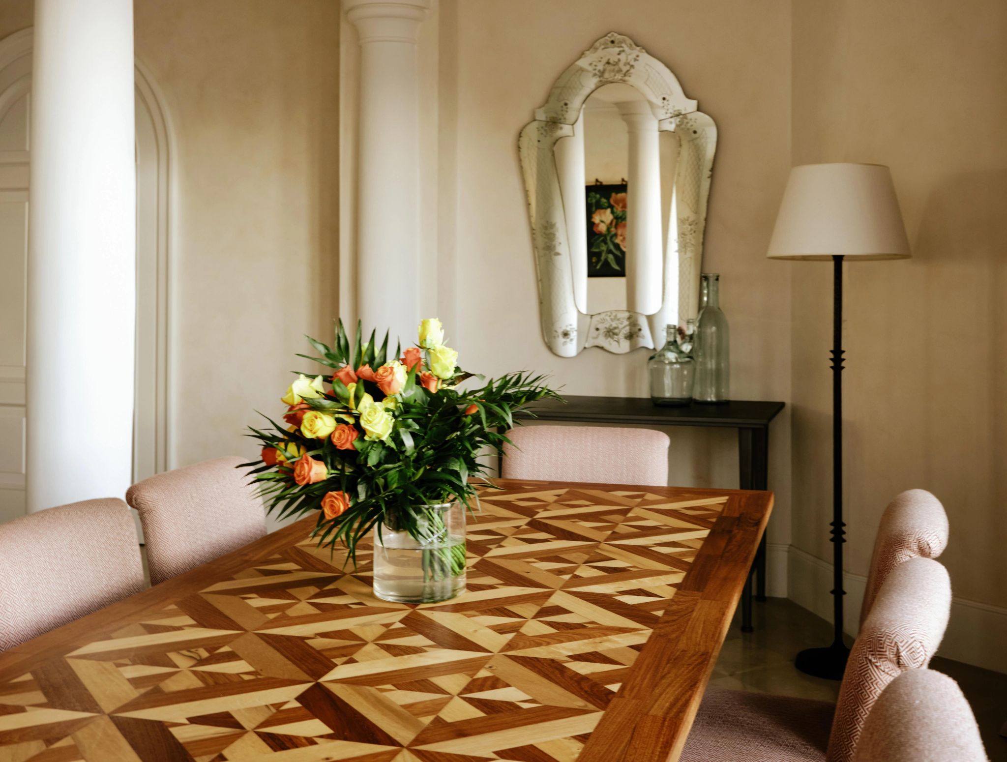 Villa Sant'Andrea Suite mesa de jantar – jantar na suite – jantar vista mar