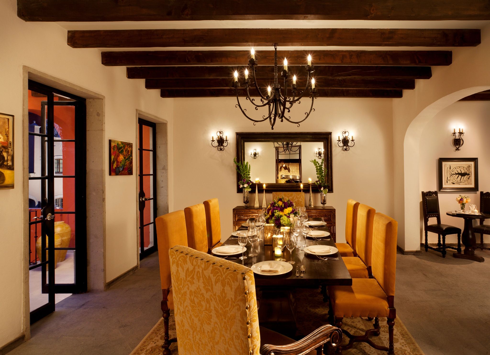 residencia de luxo - sala de jantar - mesa