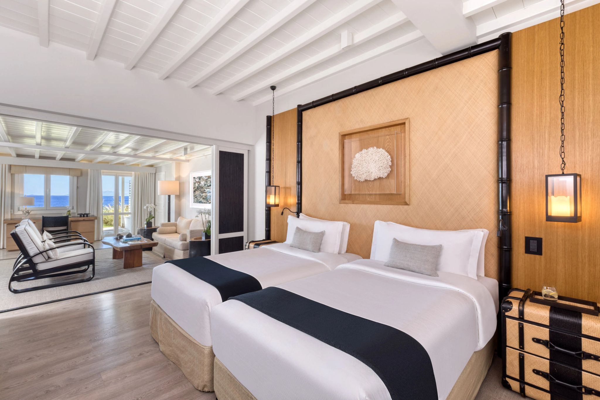 suite com duas camas - suite moderna - camas twin