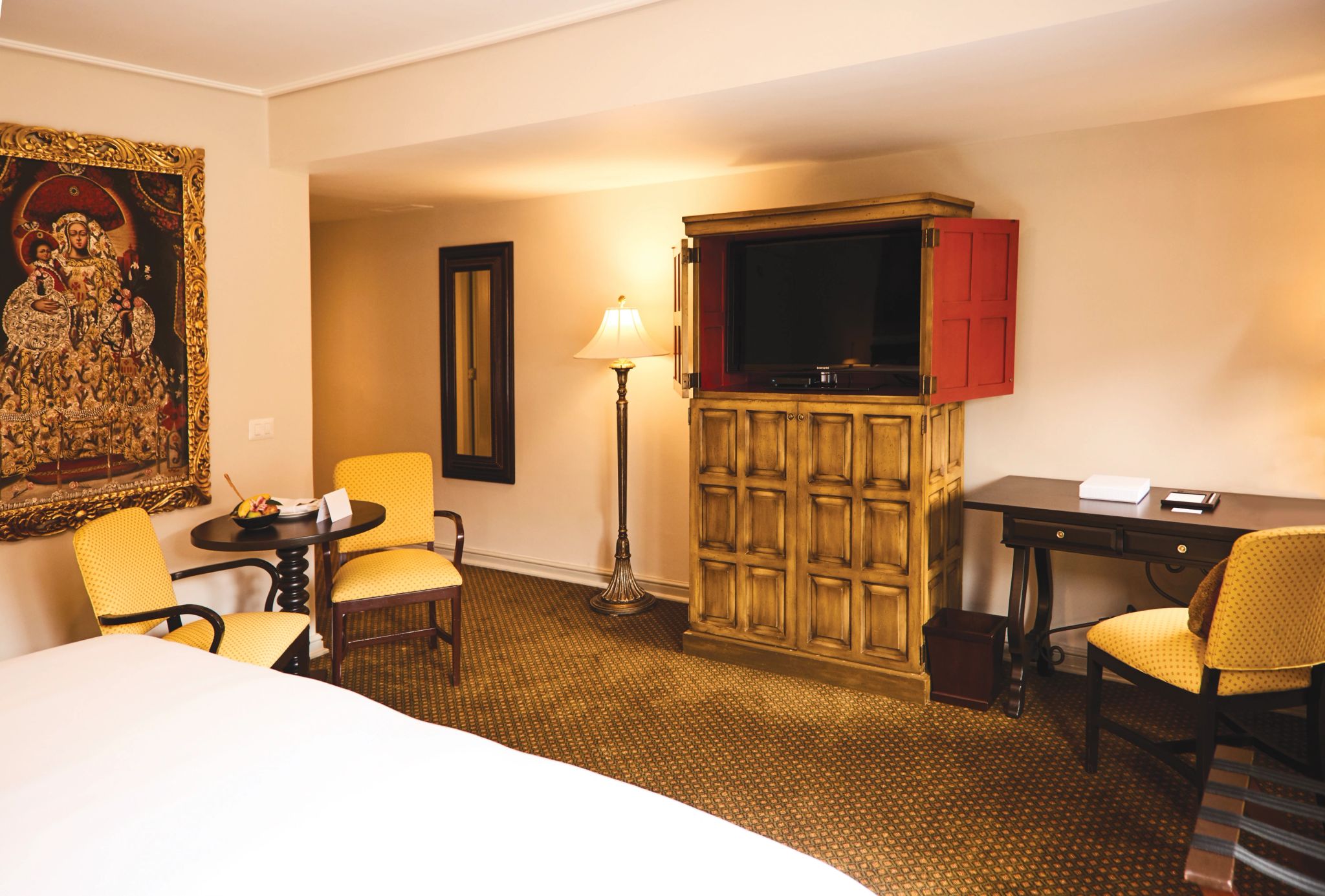 Deluxe cama king-size – decoracao classica – quarto de luxo