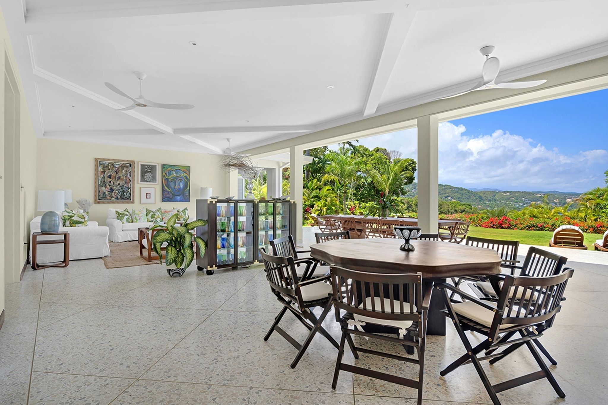 Three Bedroom Signature Villa  sala de jantar - area gourmet - jantar vista jardim