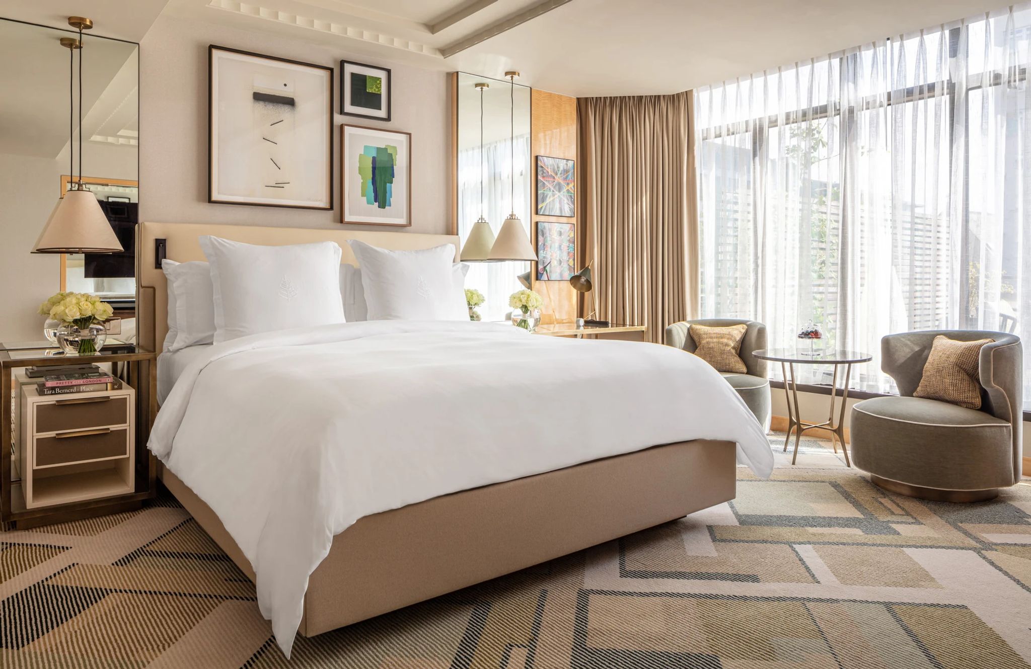 cama king-size - quarto de luxo - quarto com terraço