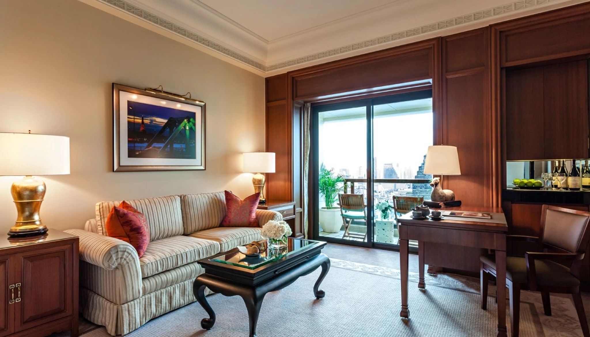 quarto com sala – sala de estar – quarto com varanda - varanda privativa - varanda moiliada