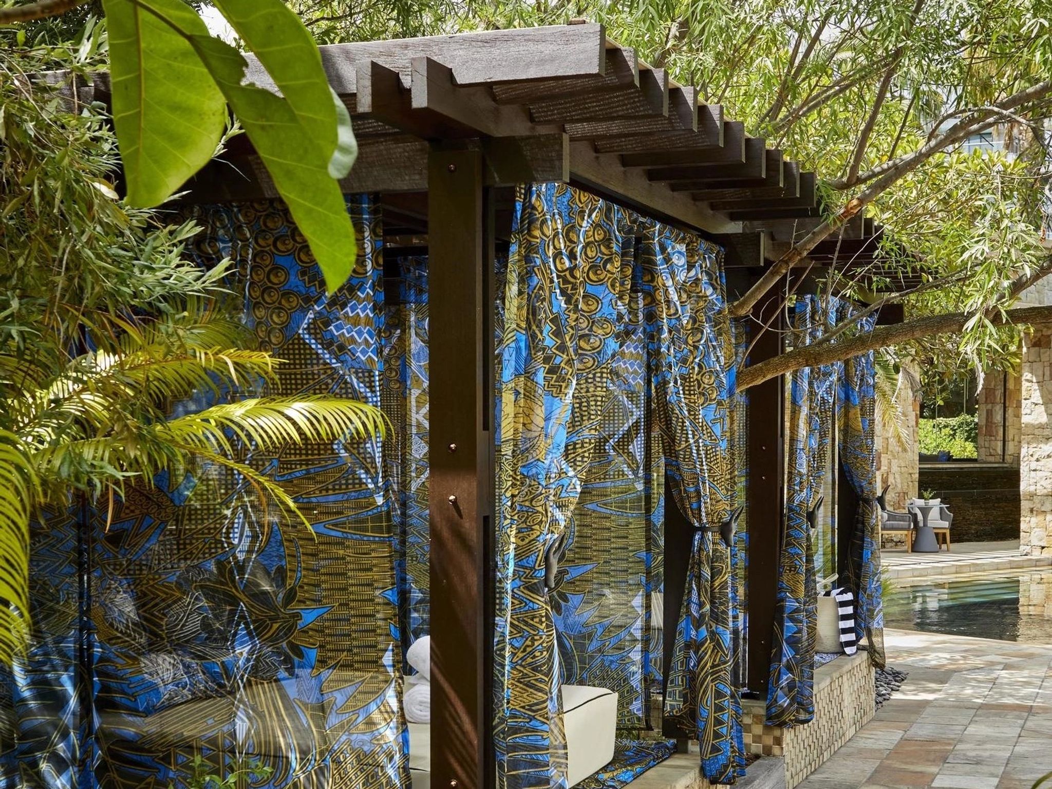 decoraçao africana - cabanas privativas - área de descanso - estilo afro