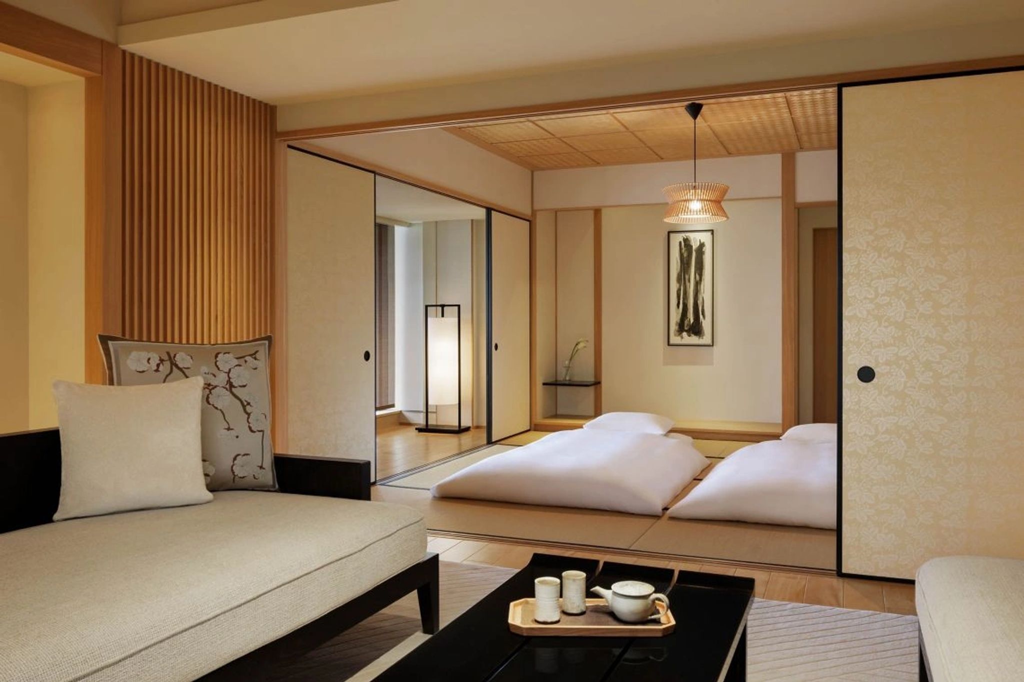 Corner Suite Tatami Design de interiores japonês – elegância discreta – suítes tatami