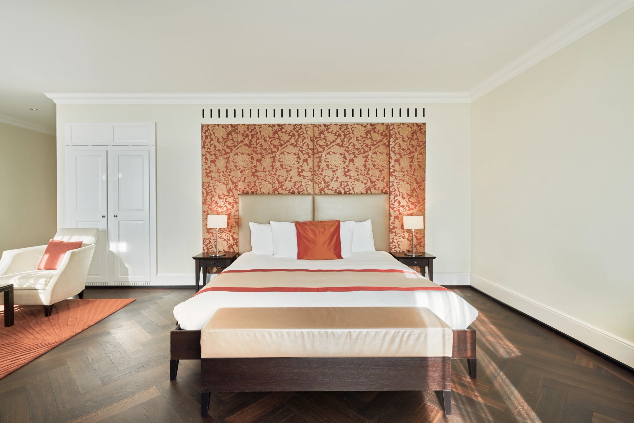 suite casal – suite conforto – suite de luxo  - cama king - suite moderna - papel de parede