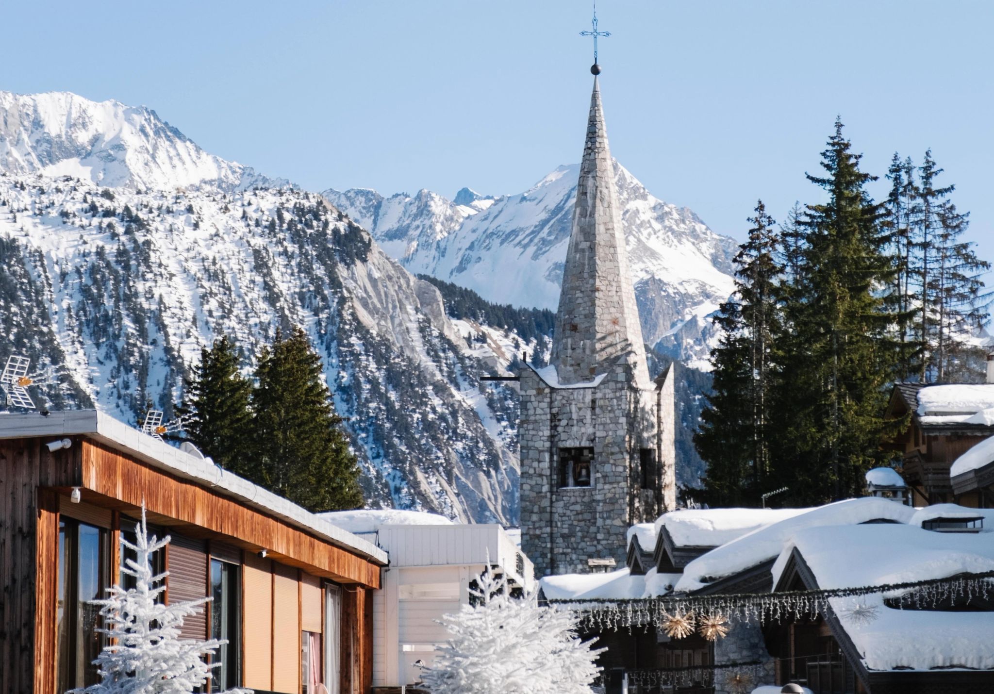 neve em courchevel - neve na europa – montanhas com neve 