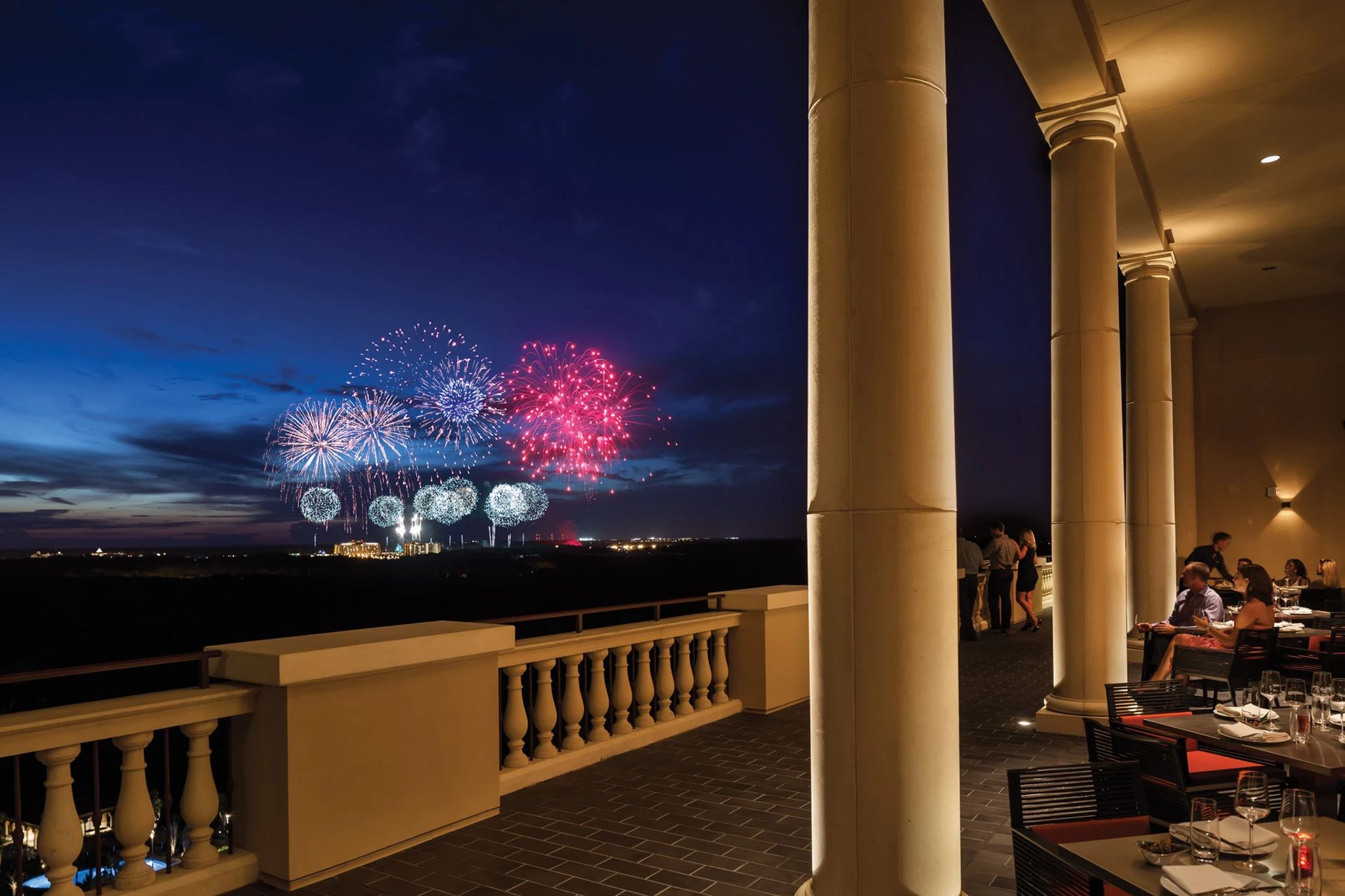 fogos de artificos - fogos da disney - terraço privativo - terraço vista cidade