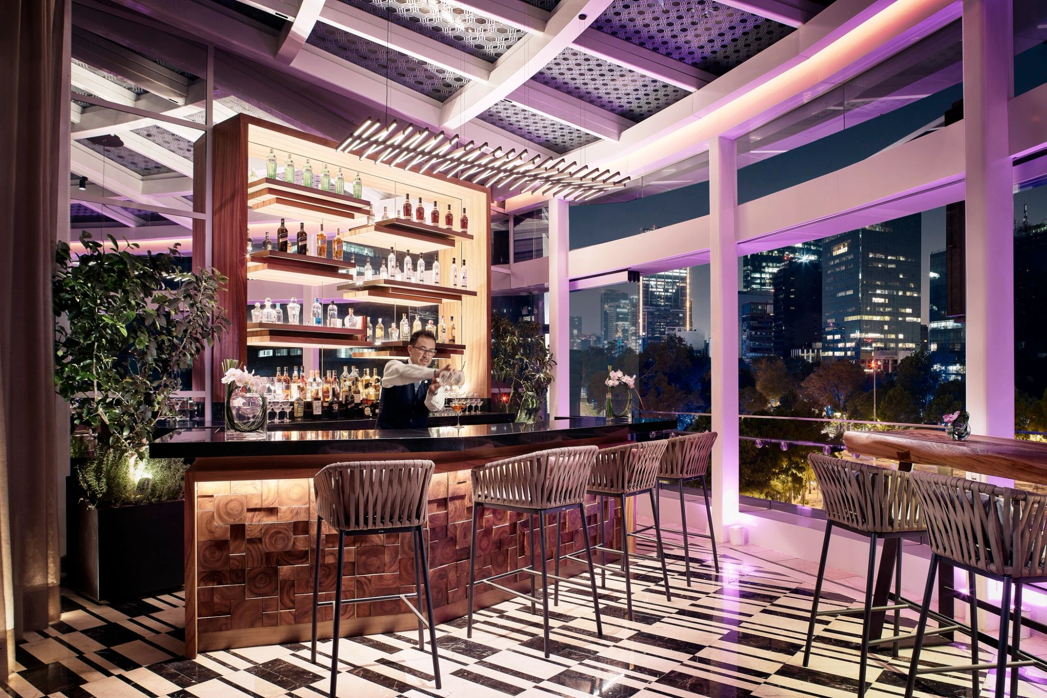 bar moderno – drinks gourmet - bar com vista – bar de luxo  