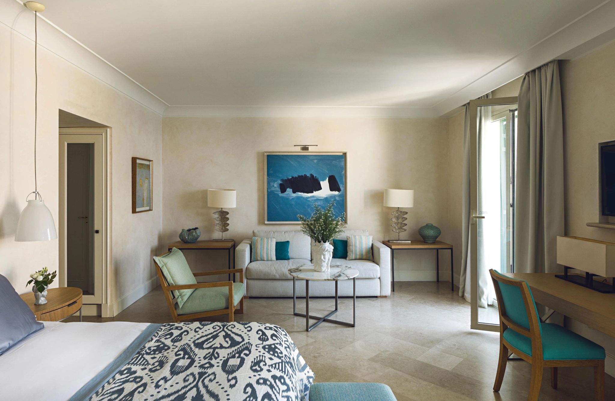 Premium Sea View Junior Suite Balcony suite do hotel - decoraçao italiana - premium