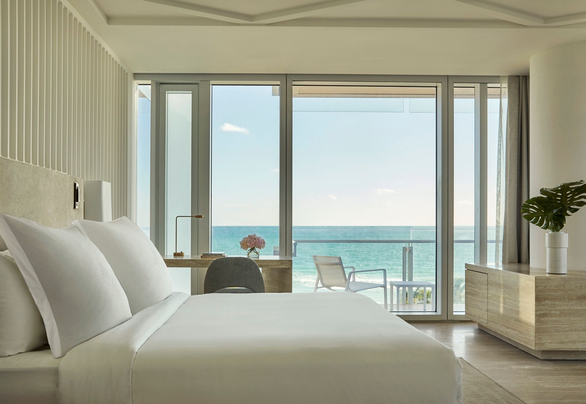 studio frente mar - vista praia miami - quarto moderno - cama king