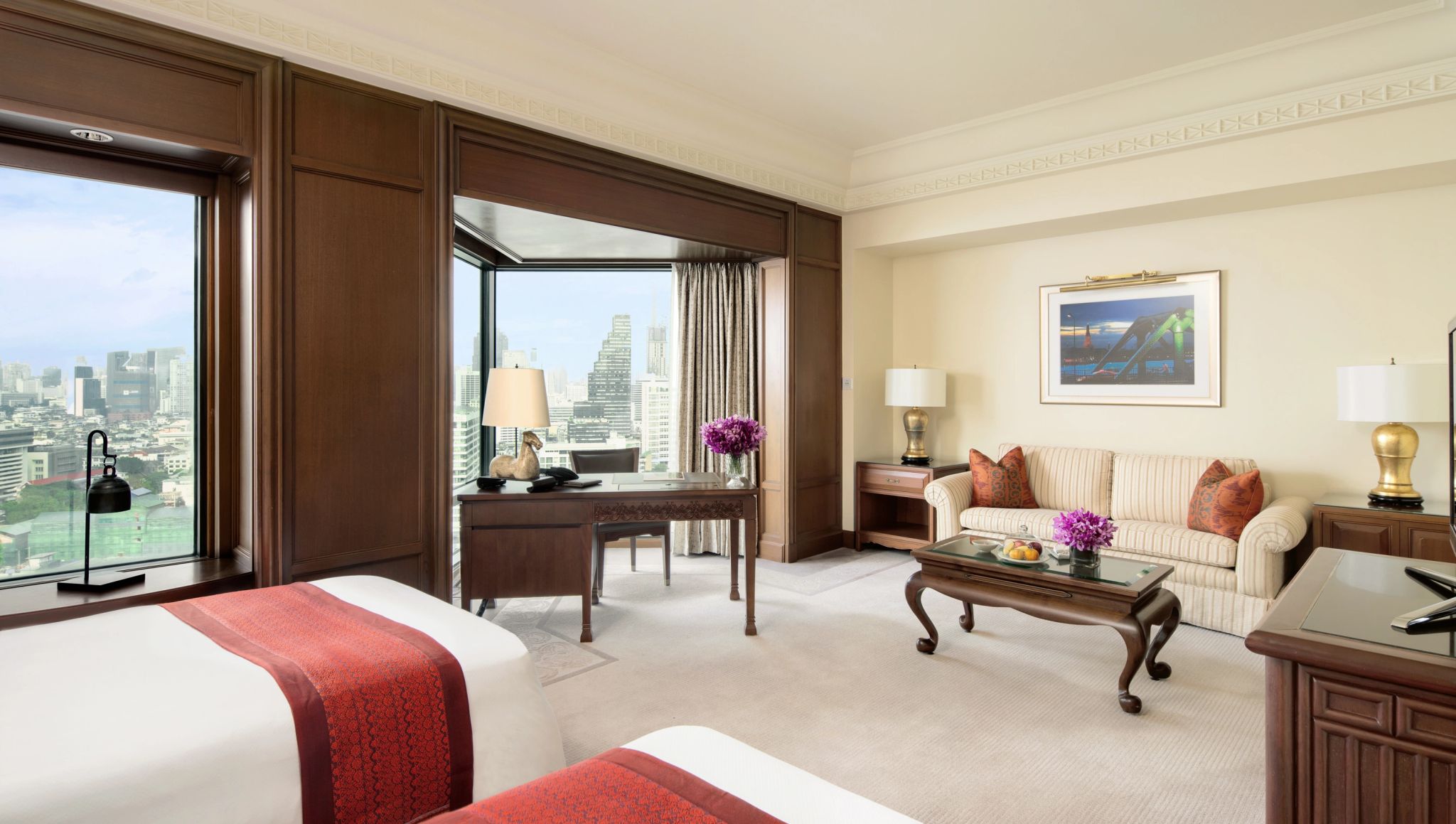 quarto com vista - quarto cama twin - cama twin - quarto amplo - quarto com sala