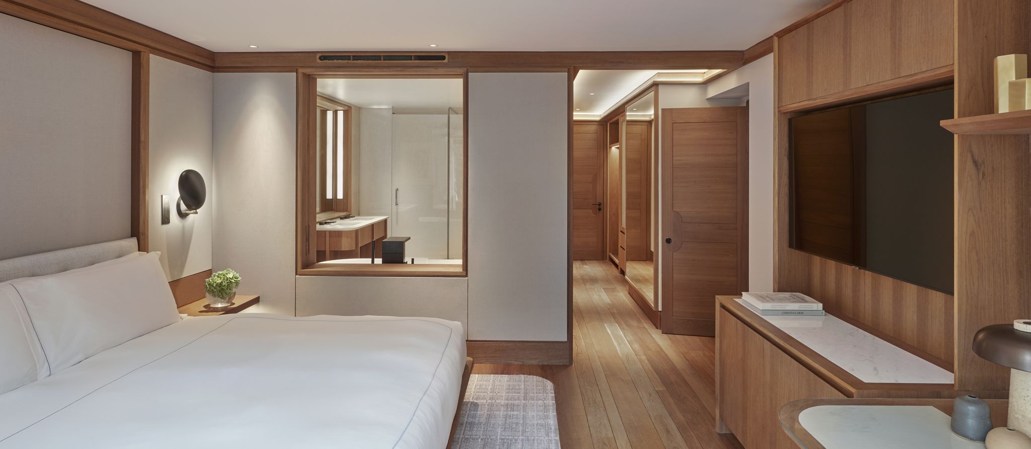 decoração em madeira – suite aconchegante – suite casal