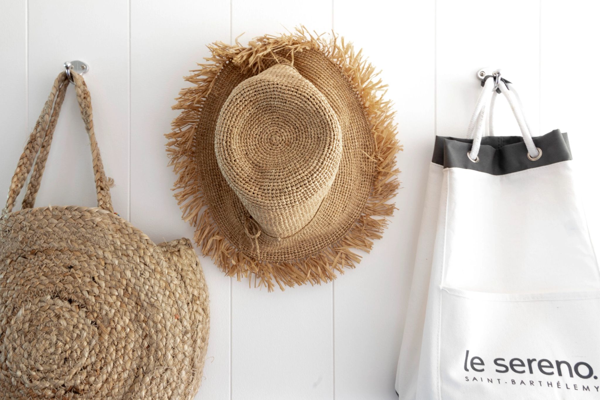 Equipamento de praia Le Sereno amenidades de hotel – chapeu de palha - equipamento de praia - serviço de praia