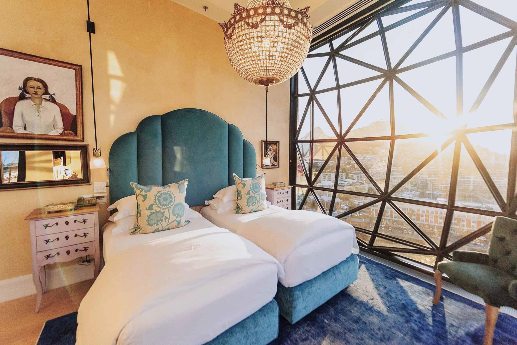 Royal Suite camas solteiro - suite luxo cape town - decoracao contemporanea