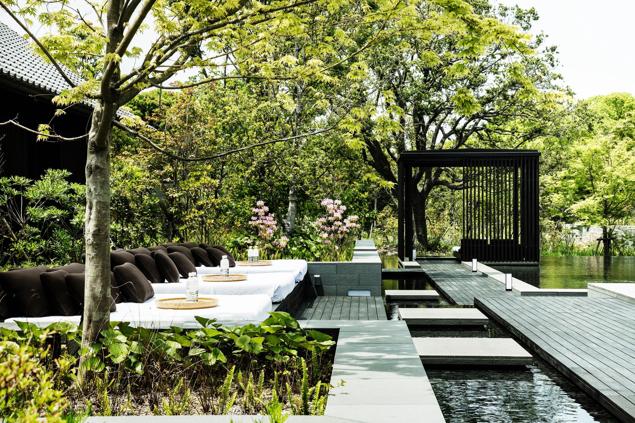 Aman Spa area externa spa – area de lazer - jardim de inverno – contato com a natureza