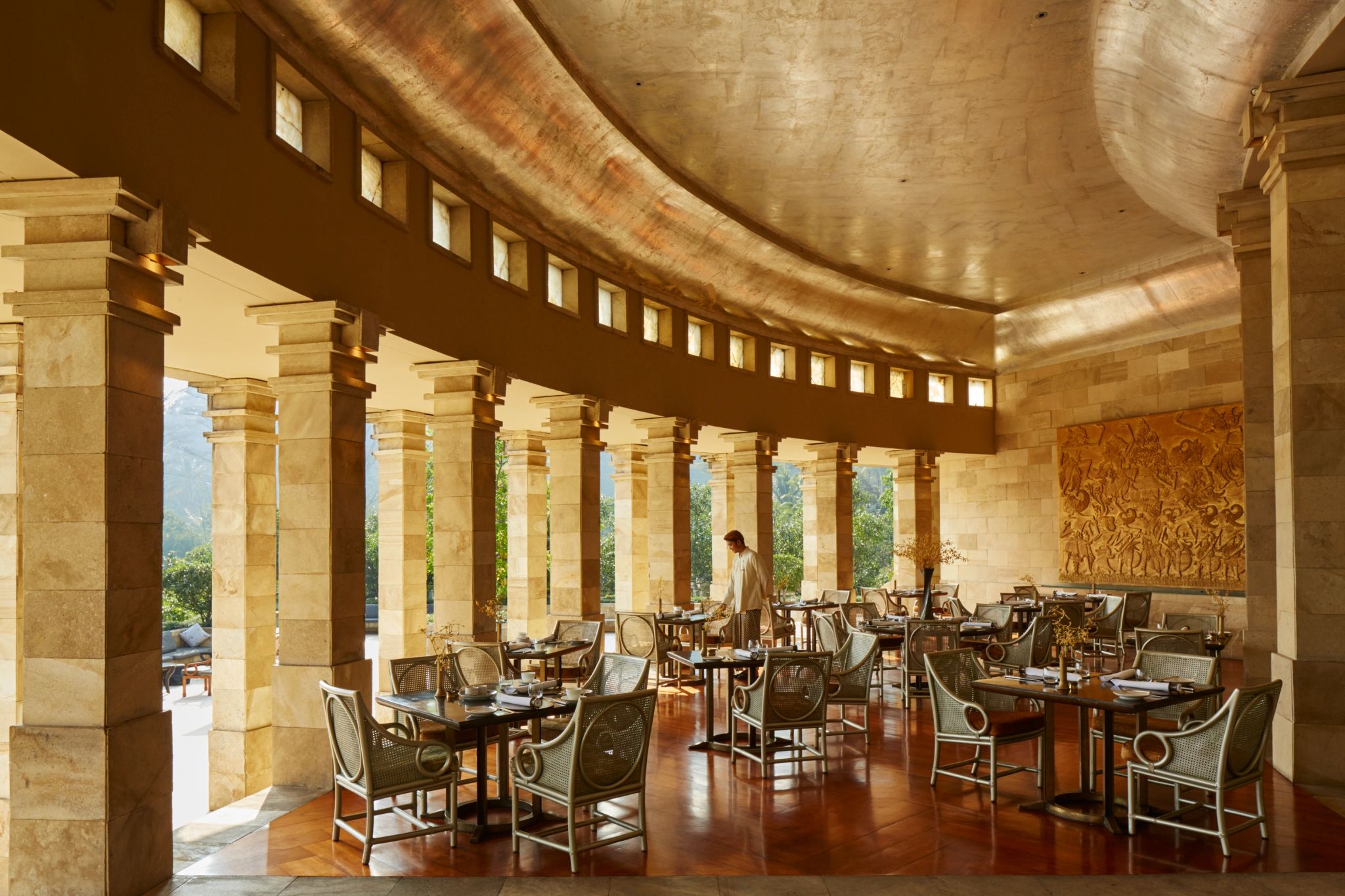 Restaurante Principal sala de jantar - amanjiwo resort - arquitetura luxo