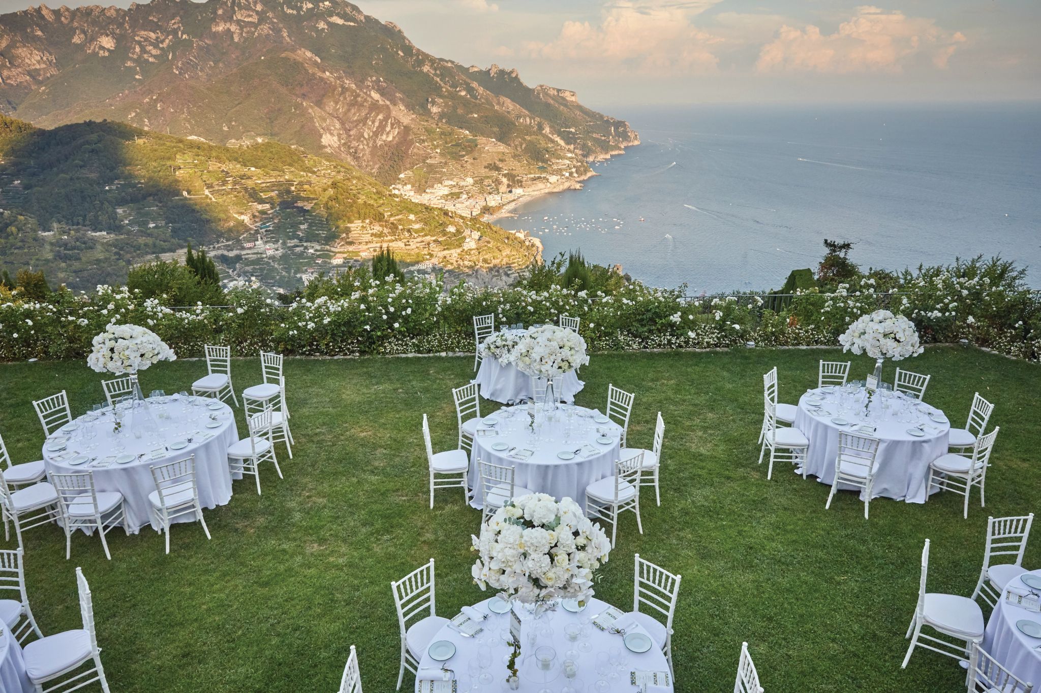 evento no hotel – evento de luxo – vista mar - casamento na italia - terraço vista mar